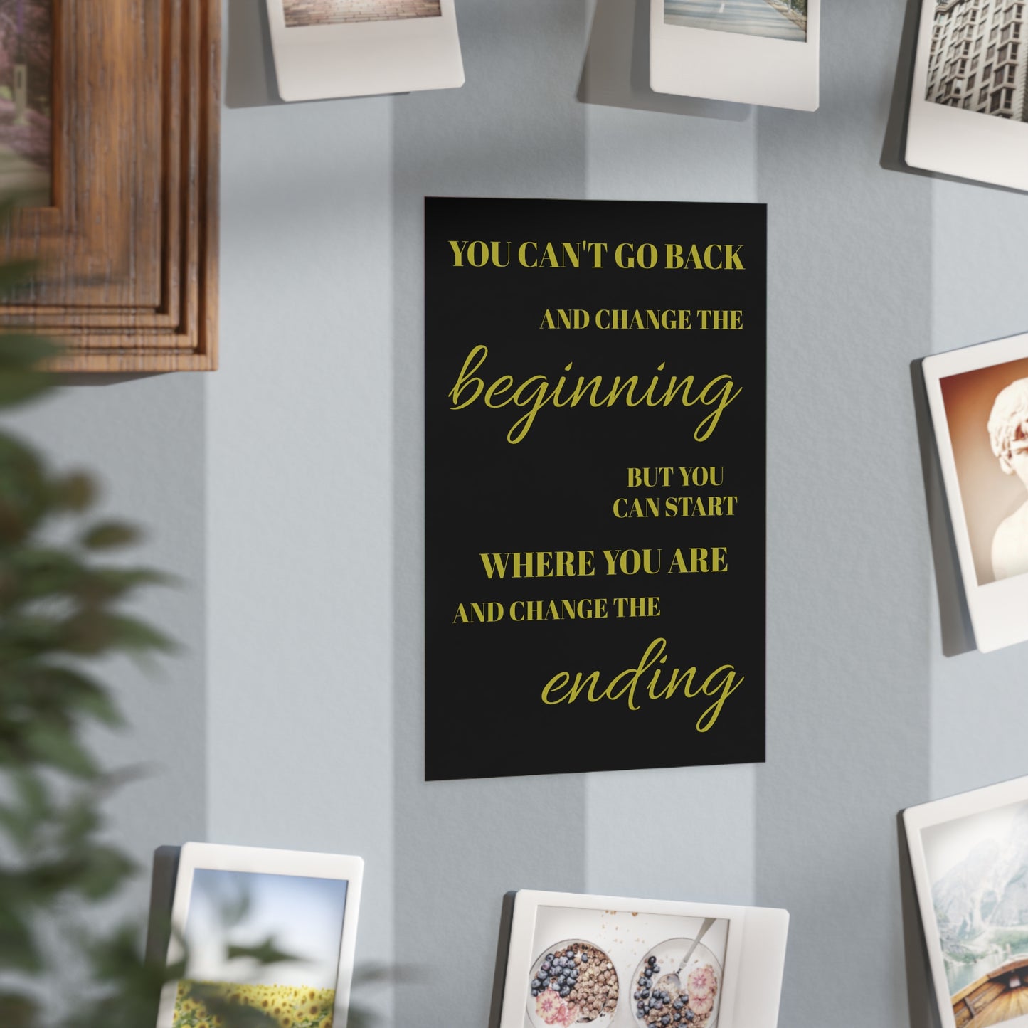 "You Can't Go Back" Minimalist Wall Art Print - Moving Forward Healing Gift