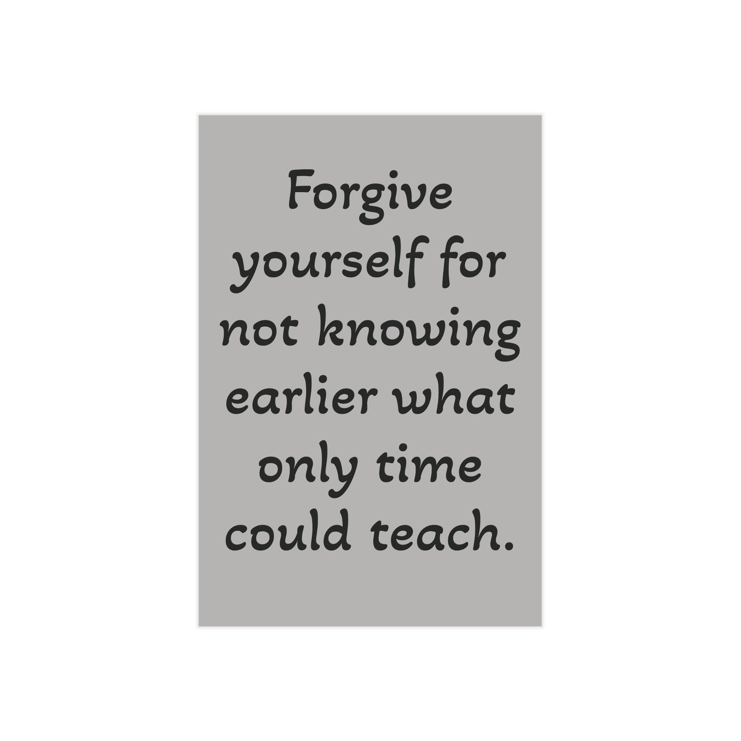 "Forgive Yourself" Minimalist Wall Art Print - Mental Health Healing Gift
