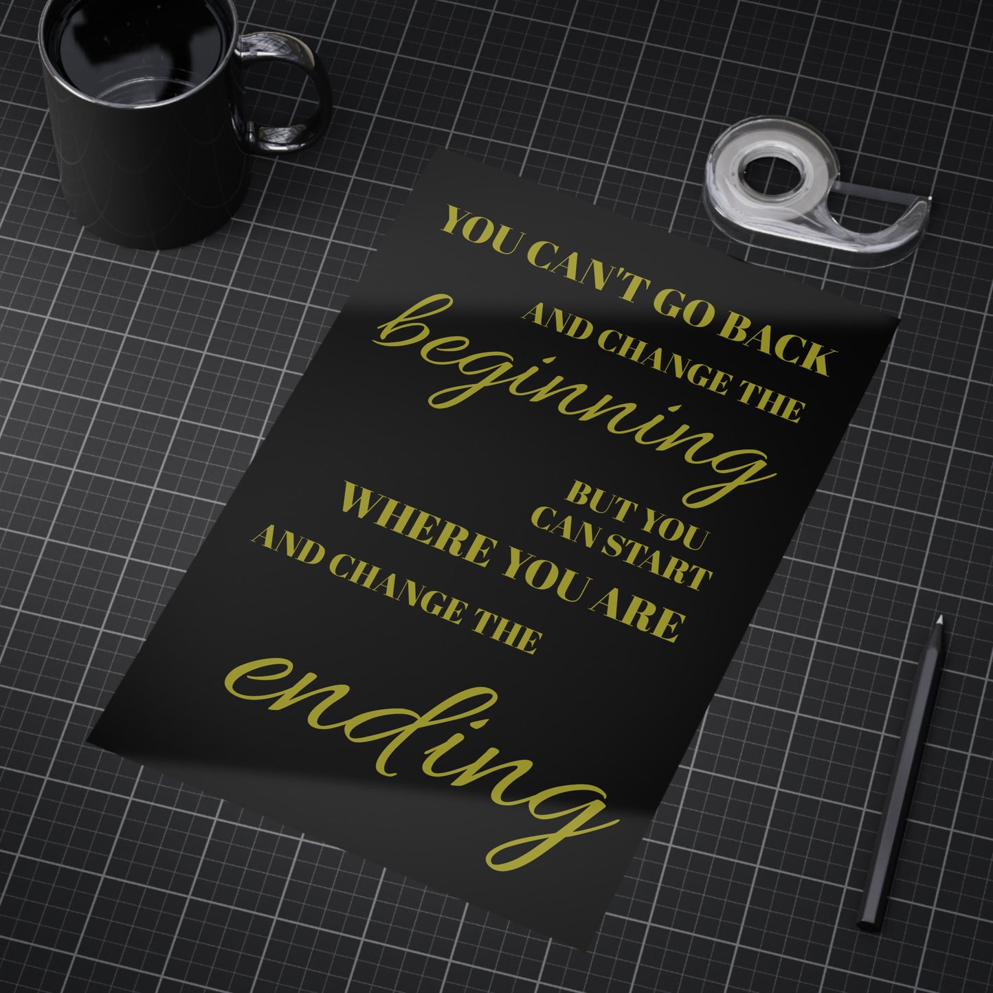 "You Can't Go Back" Minimalist Wall Art Print - Moving Forward Healing Gift