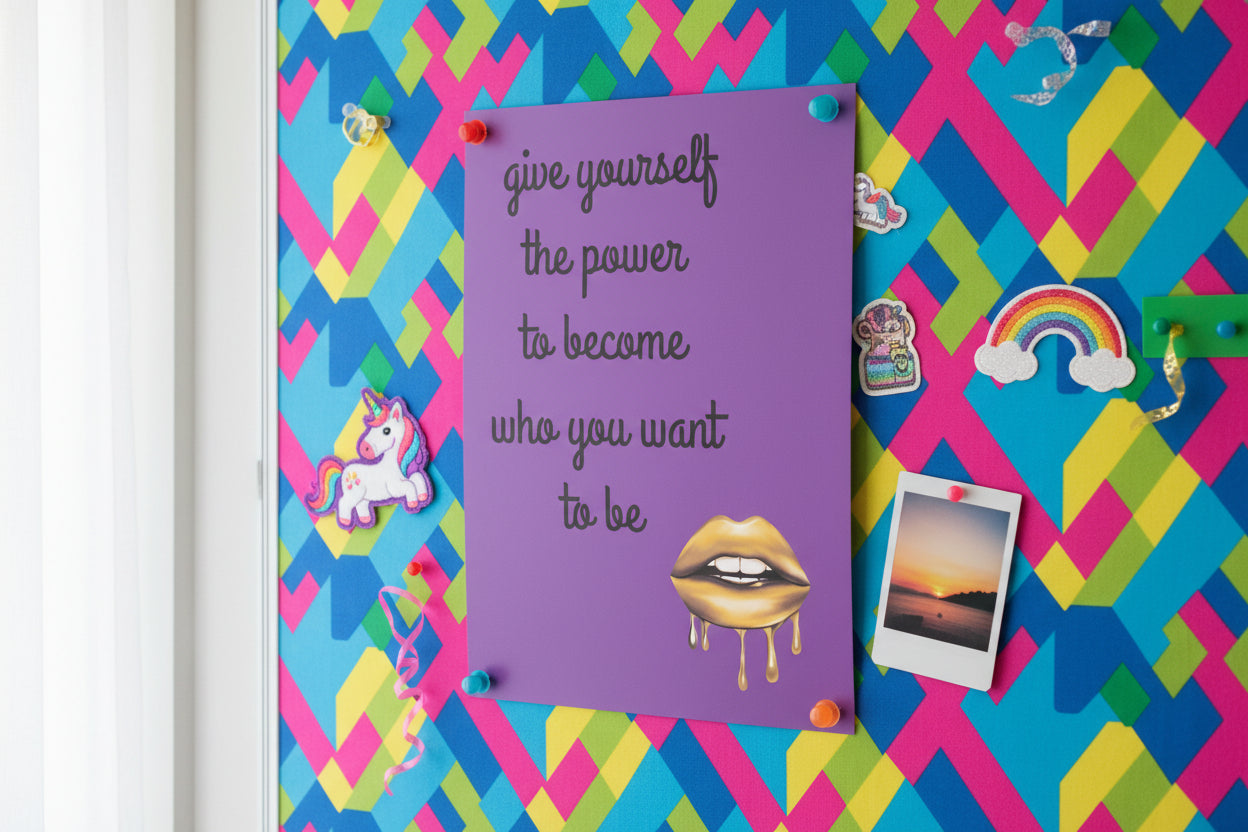 "Give Yourself the Power" Motivational Wall Art - Self Belief Empowerment Print