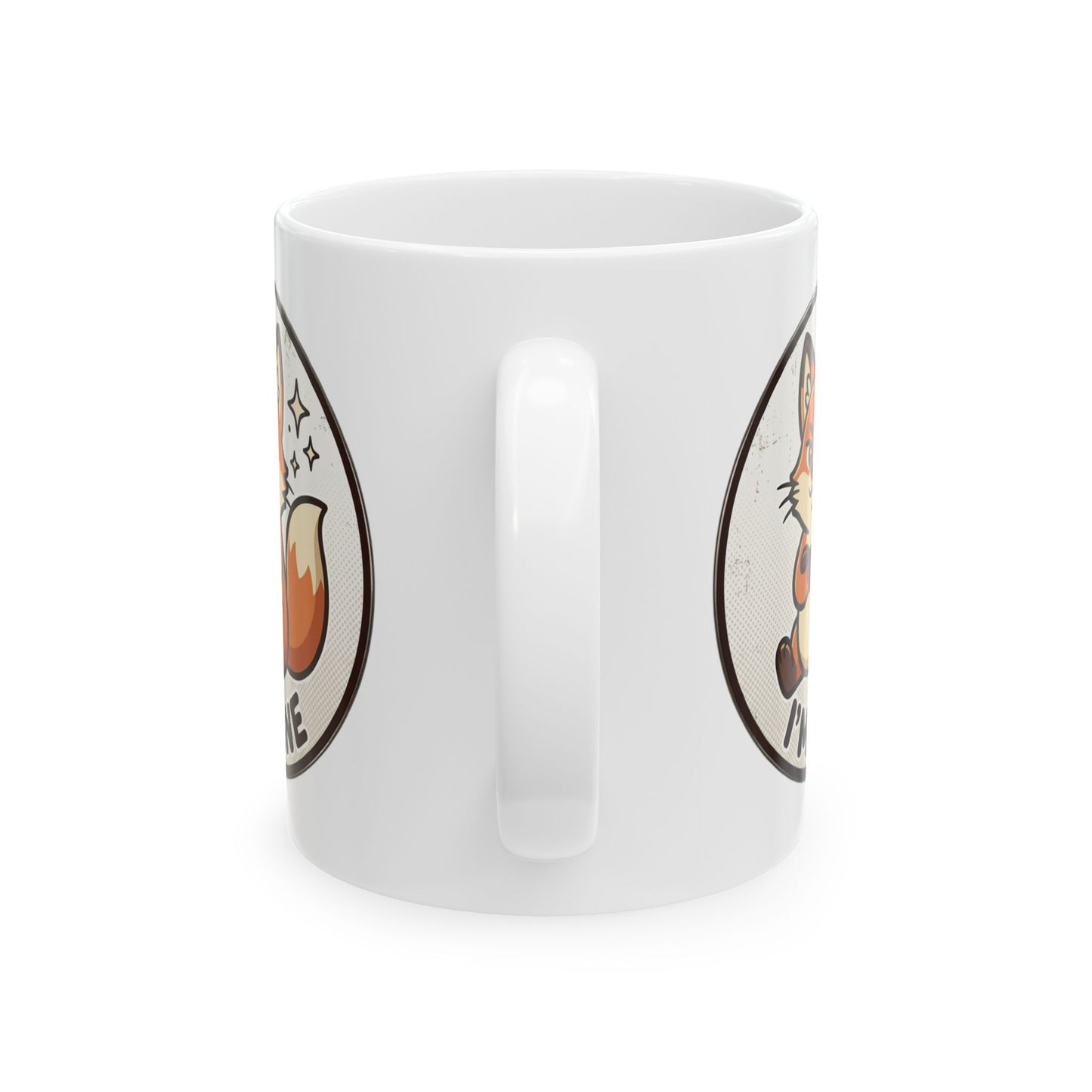 Grumpy Fox "I'm Fine" Funny Coffee Mug – Sarcastic Gift Idea