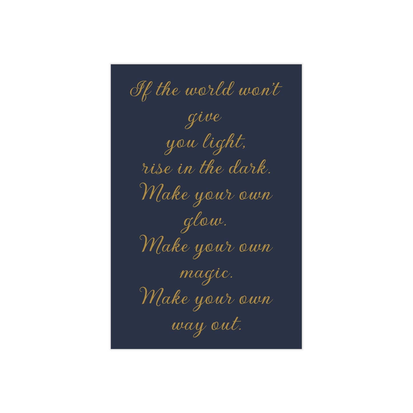 Rise In The Dark Unframed Prints