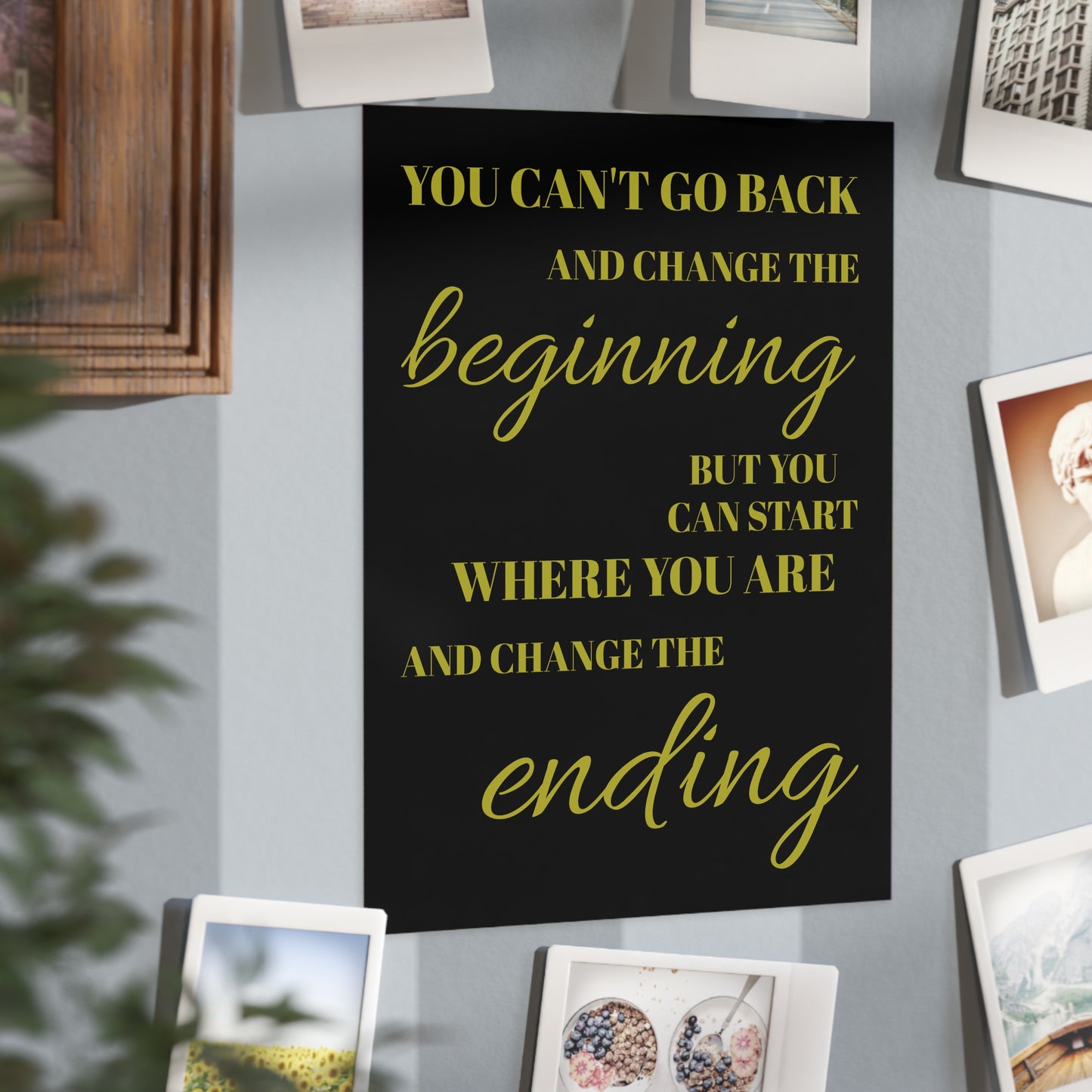 "You Can't Go Back" Minimalist Wall Art Print - Moving Forward Healing Gift