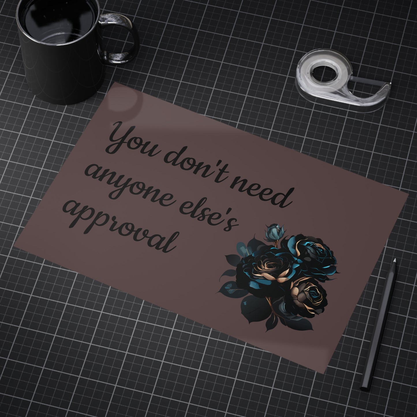 'You don't need anyone else's approval' Wall Art - Bold Confidence Print Gift