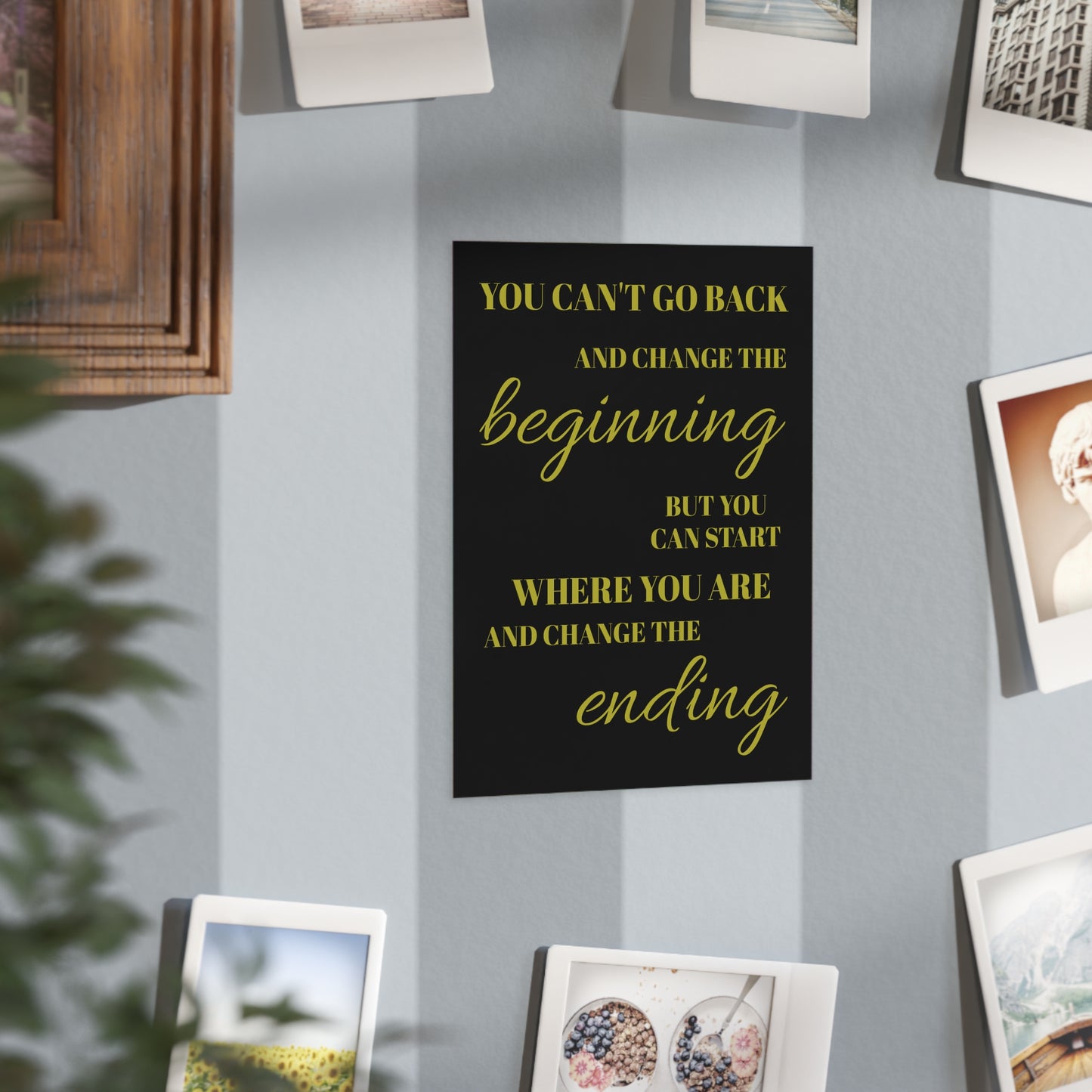 "You Can't Go Back" Minimalist Wall Art Print - Moving Forward Healing Gift