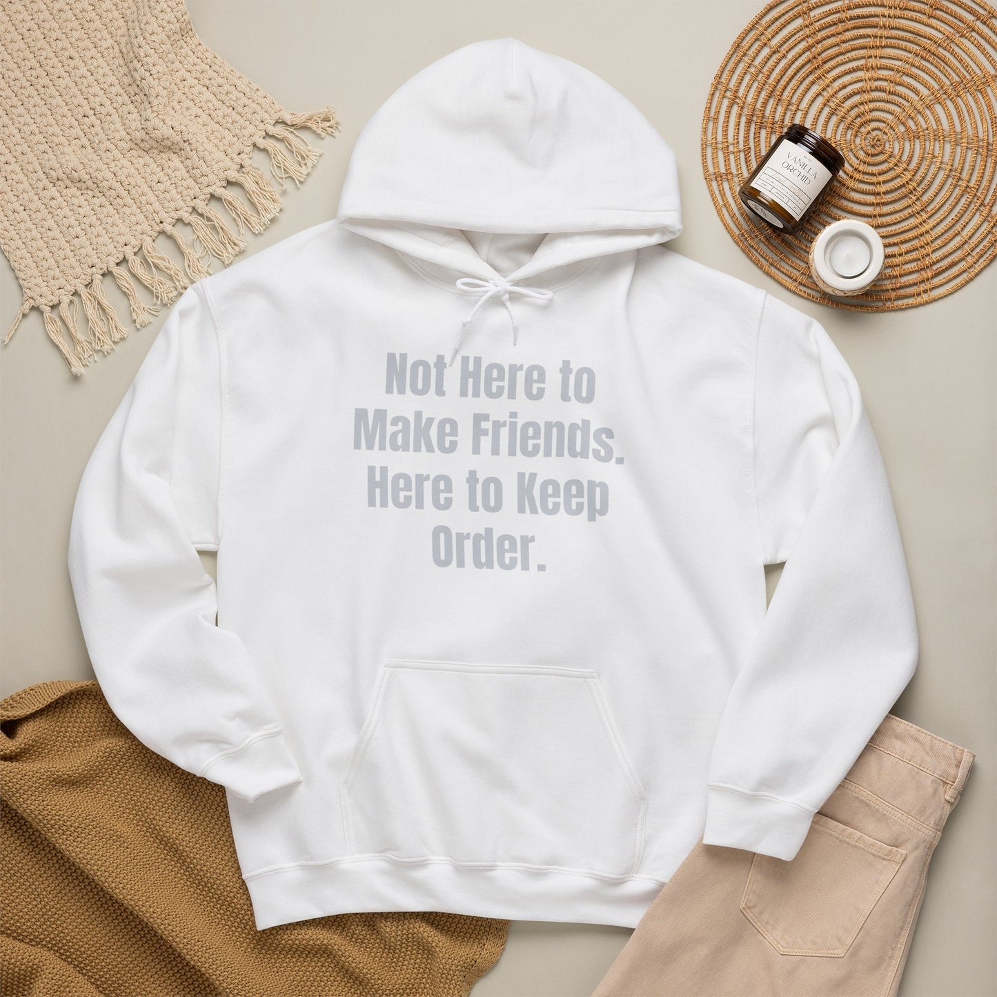 Not Here To Make Friends Unisex Heavy Blend™ Hooded Sweatshirt