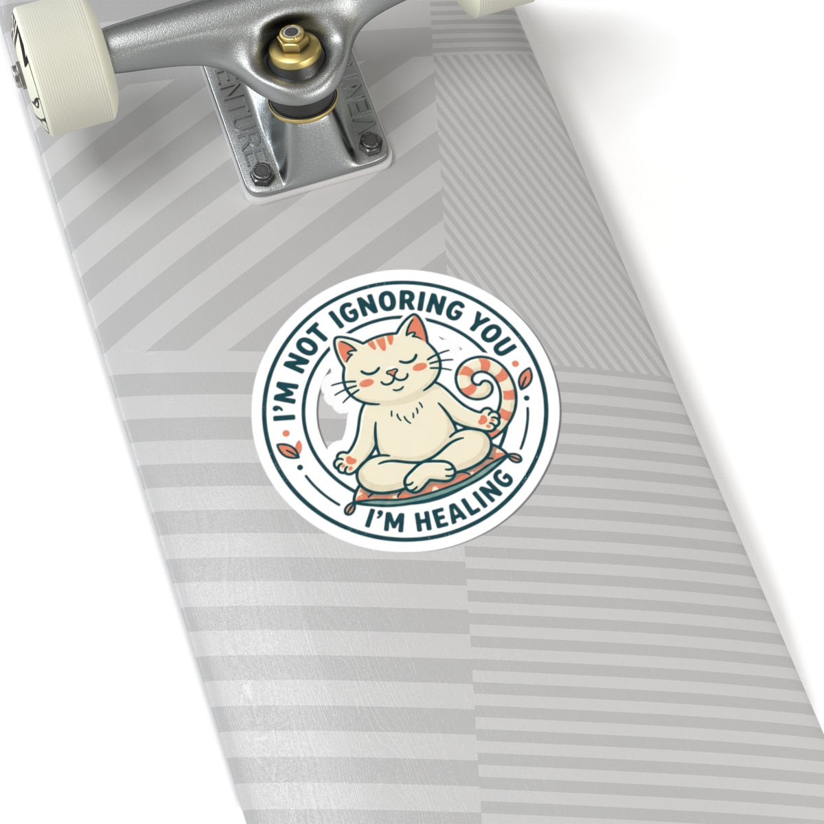 Healing Cat Kiss-Cut Sticker — "I'm Not Ignoring You, I'm Healing"
