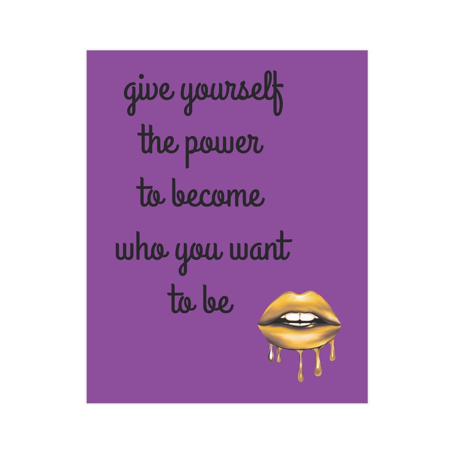 "Give Yourself the Power" Motivational Wall Art - Self Belief Empowerment Print