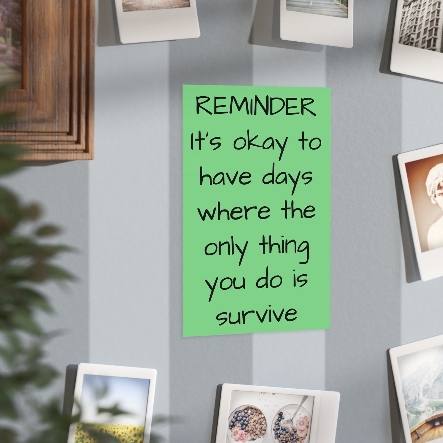 "Its Okay" Minimalist Affirmation Print - Emotional Support Wall Art Gift