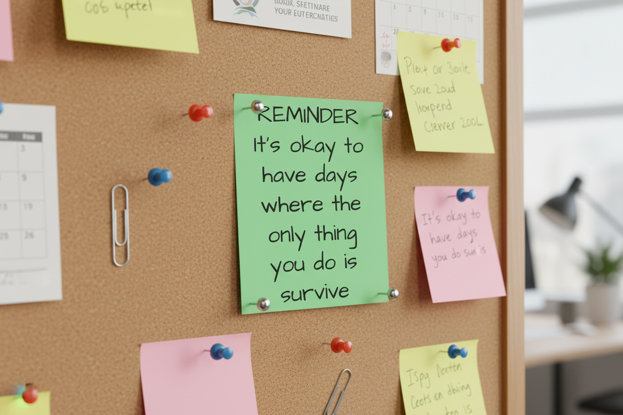 "Its Okay" Minimalist Affirmation Print - Emotional Support Wall Art Gift