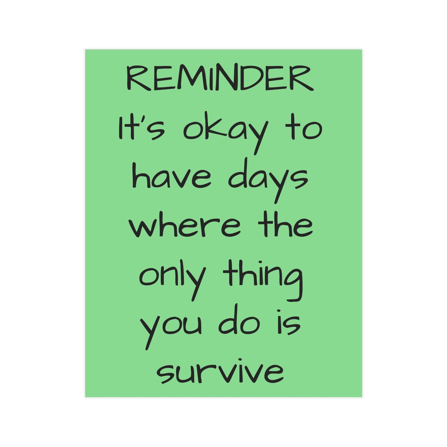 "Its Okay" Minimalist Affirmation Print - Emotional Support Wall Art Gift