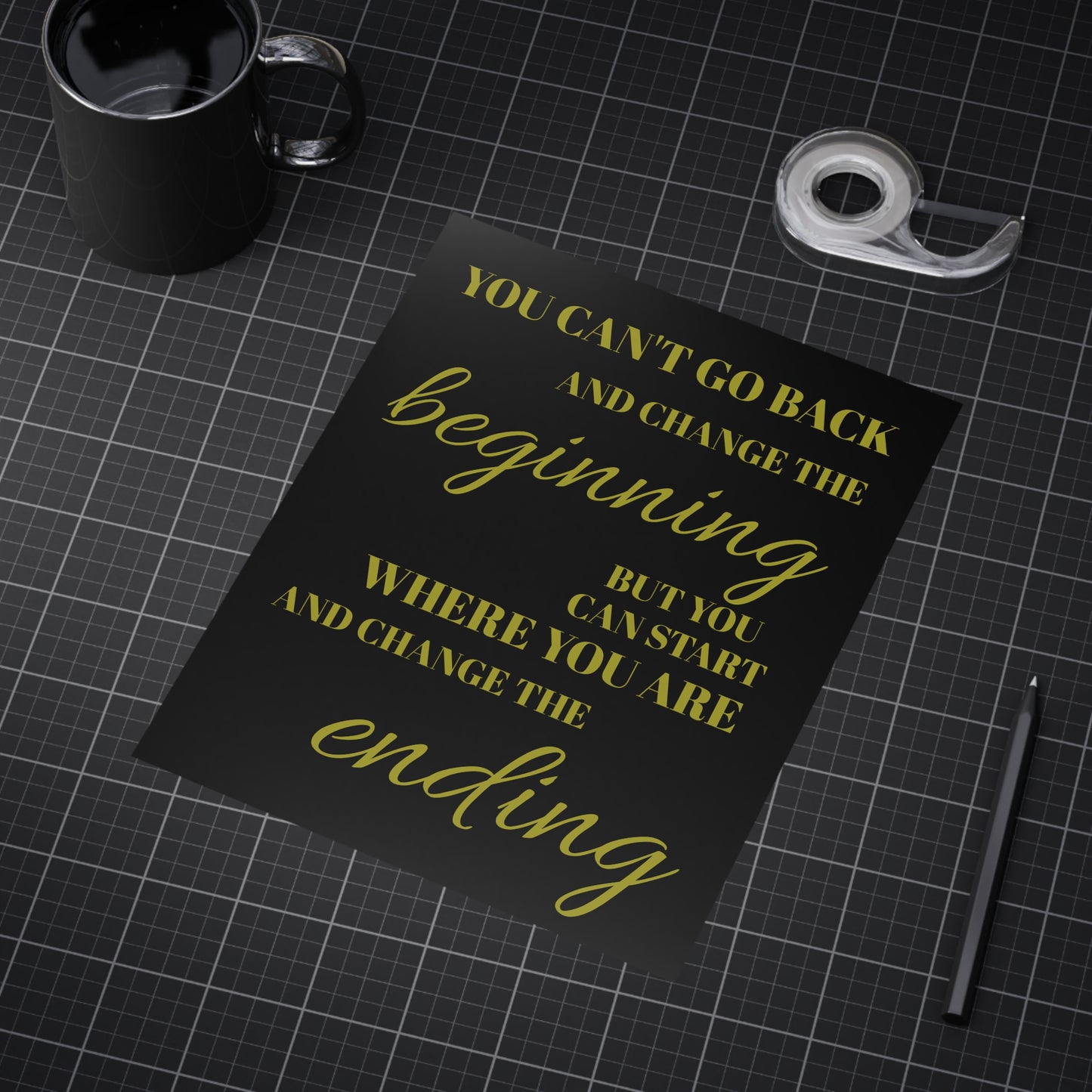 "You Can't Go Back" Minimalist Wall Art Print - Moving Forward Healing Gift