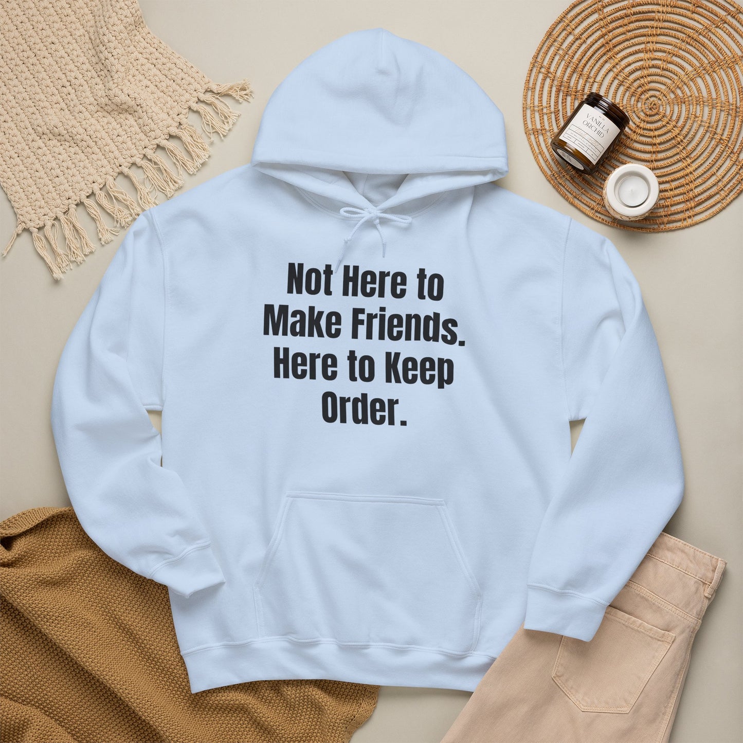 Not Here To Make Friends Unisex Heavy Blend™ Hooded Sweatshirt