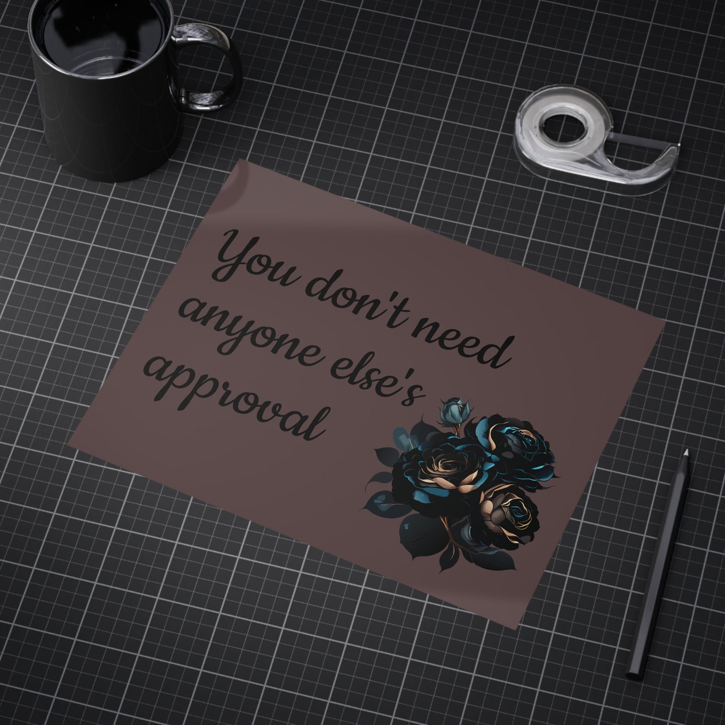 'You don't need anyone else's approval' Wall Art - Bold Confidence Print Gift