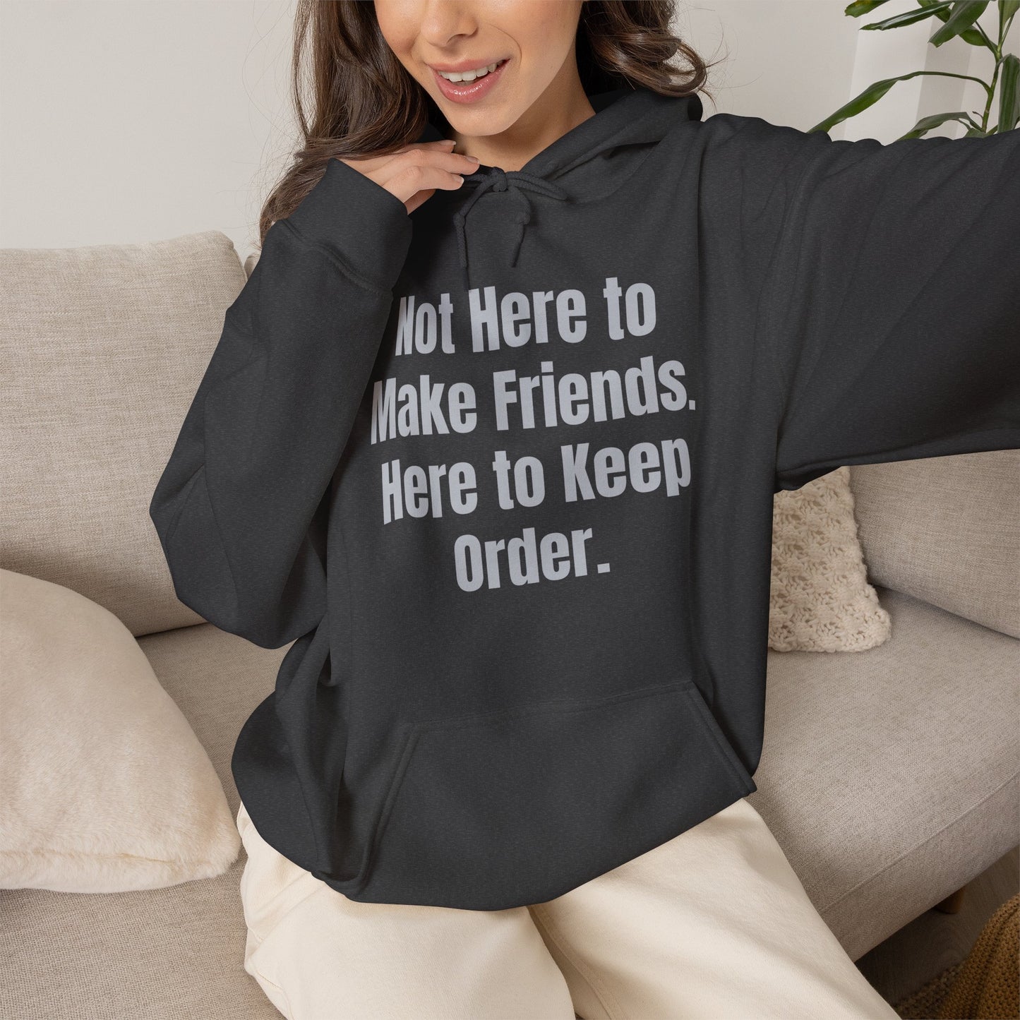 Not Here To Make Friends Unisex Heavy Blend™ Hooded Sweatshirt