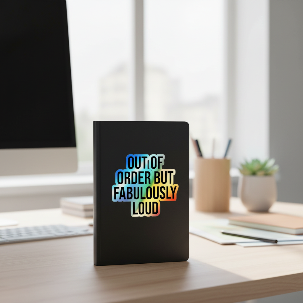 Out of Order but Fabulously Loud Holographic Die-cut Stickers
