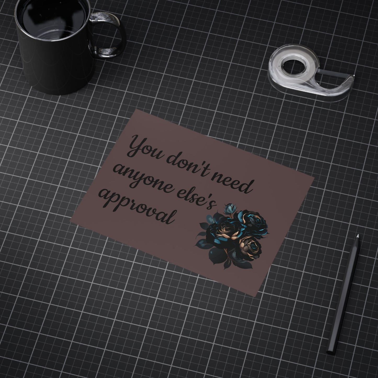 'You don't need anyone else's approval' Wall Art - Bold Confidence Print Gift