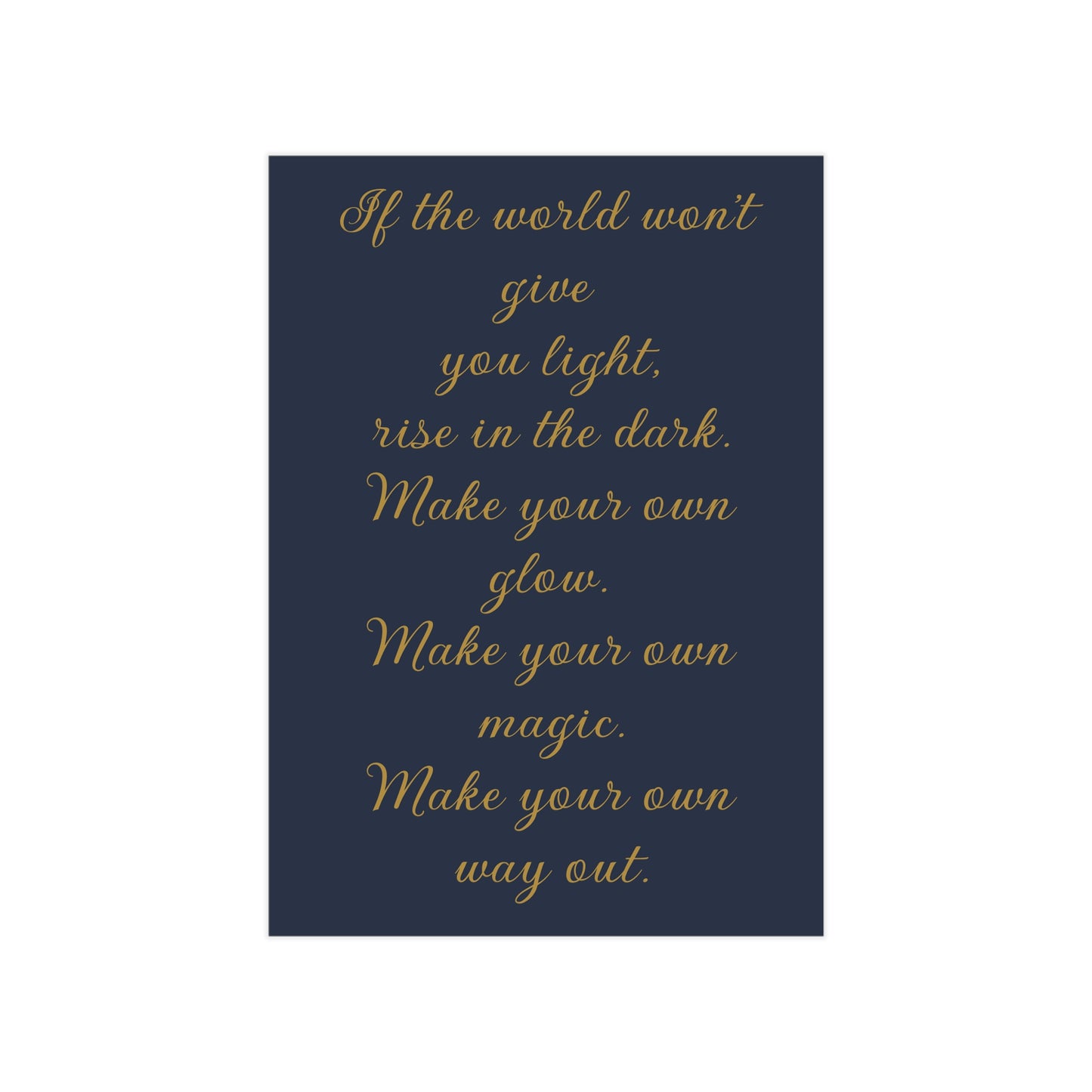 Rise In The Dark Unframed Prints