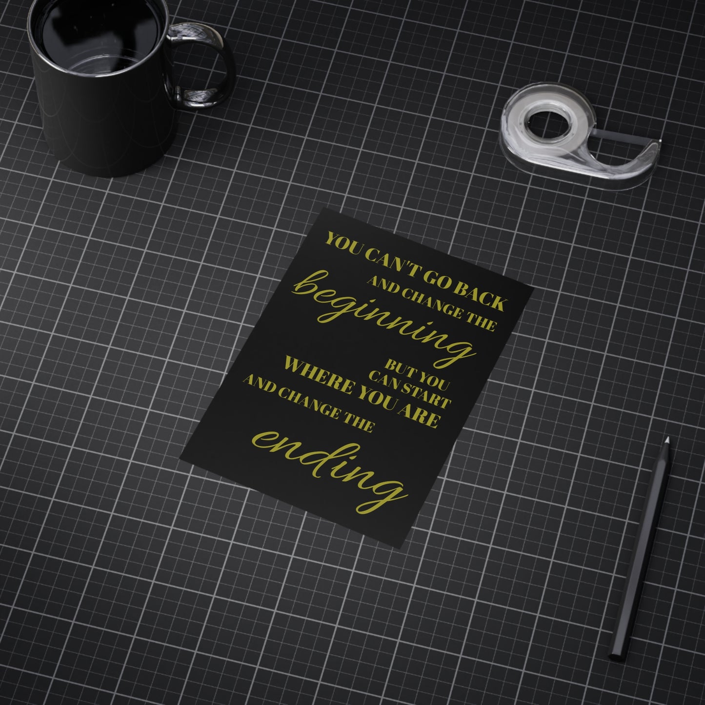 "You Can't Go Back" Minimalist Wall Art Print - Moving Forward Healing Gift