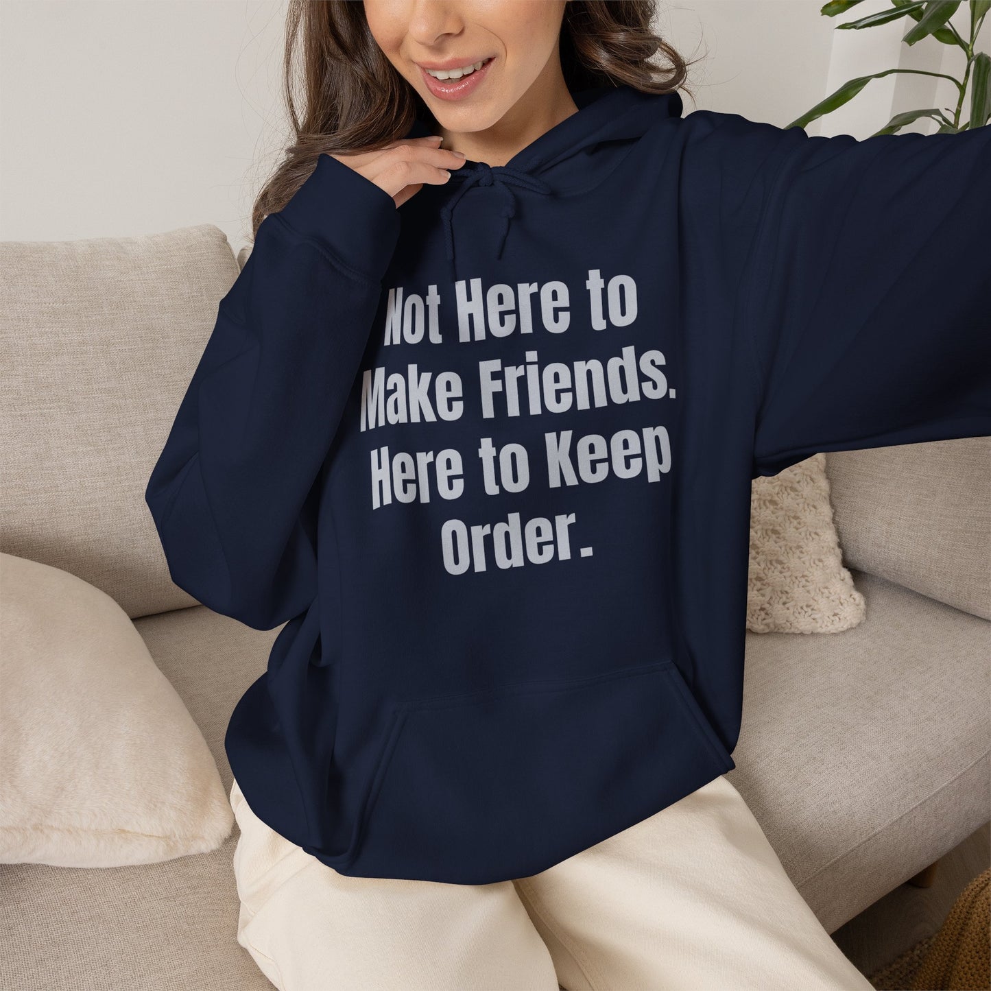 Not Here To Make Friends Unisex Heavy Blend™ Hooded Sweatshirt
