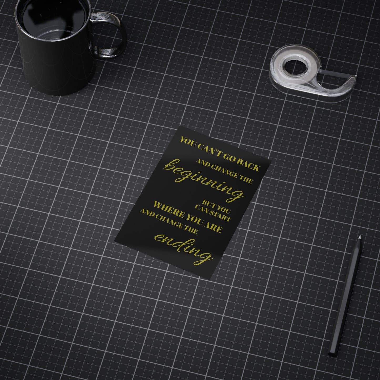 "You Can't Go Back" Minimalist Wall Art Print - Moving Forward Healing Gift