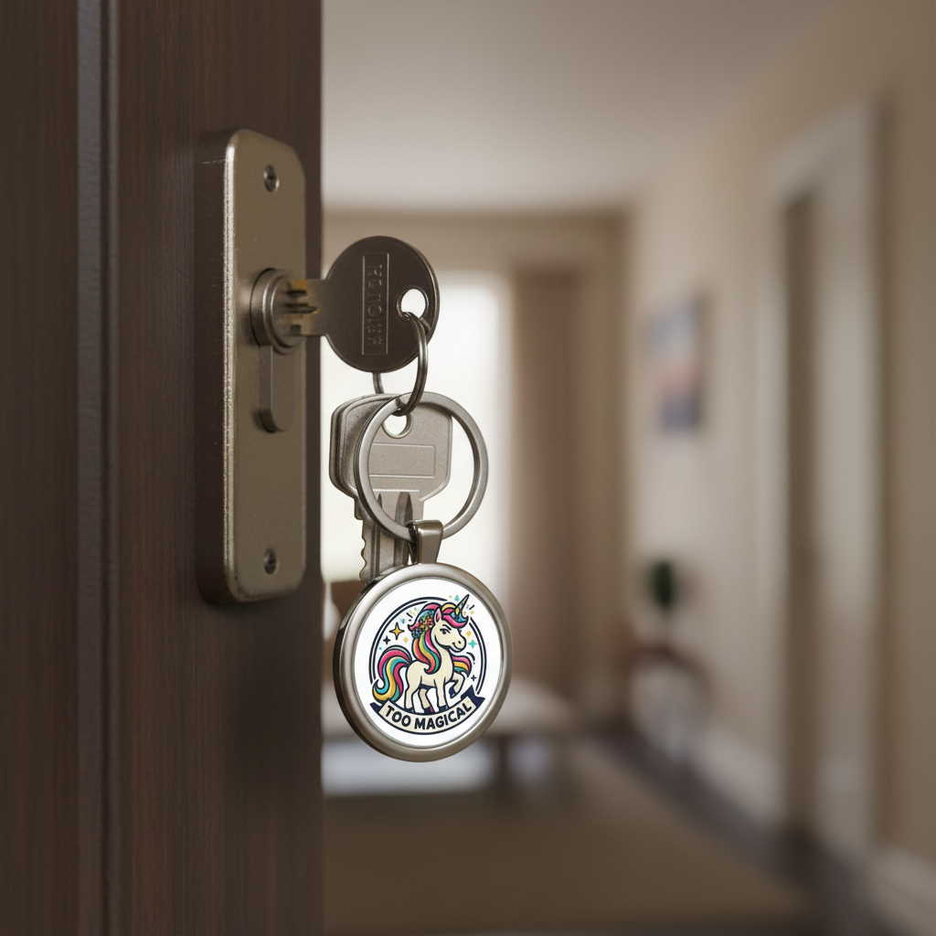 Too Magical Sassy Unicorn Keyring – Stainless Steel Charm