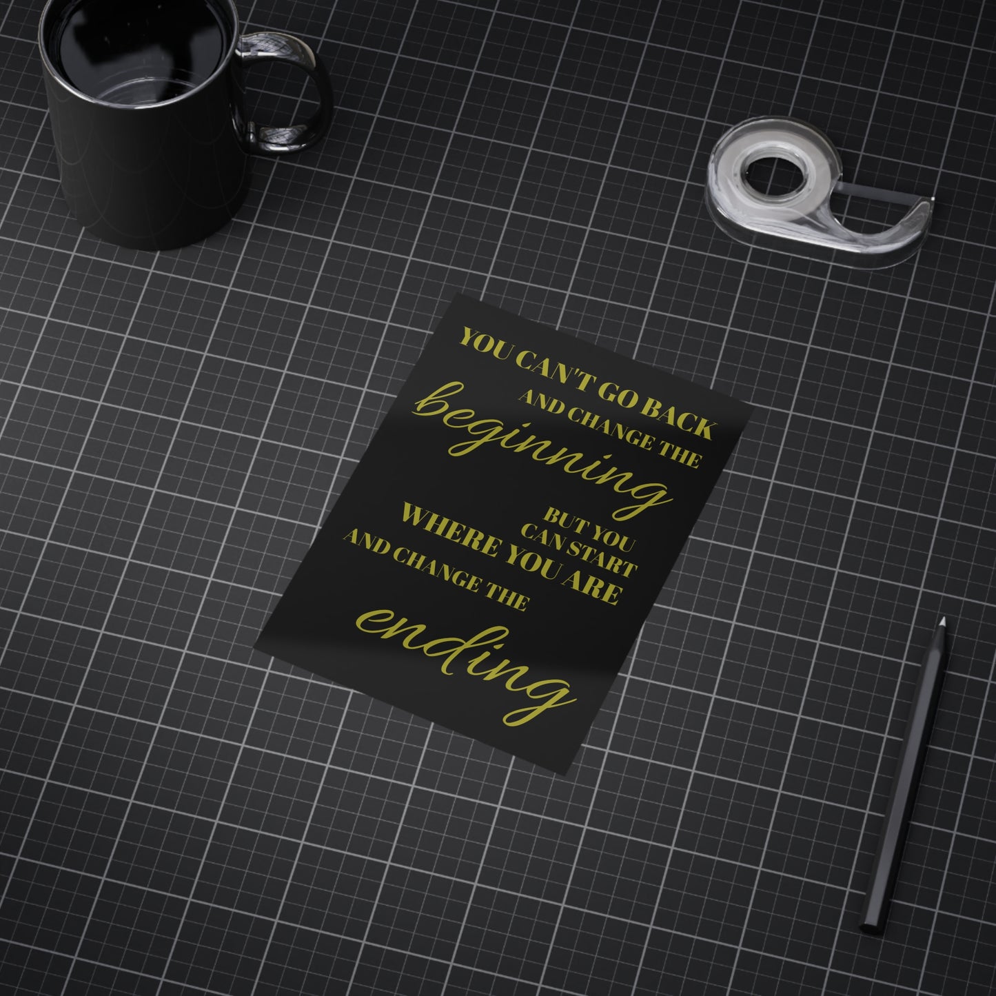 "You Can't Go Back" Minimalist Wall Art Print - Moving Forward Healing Gift