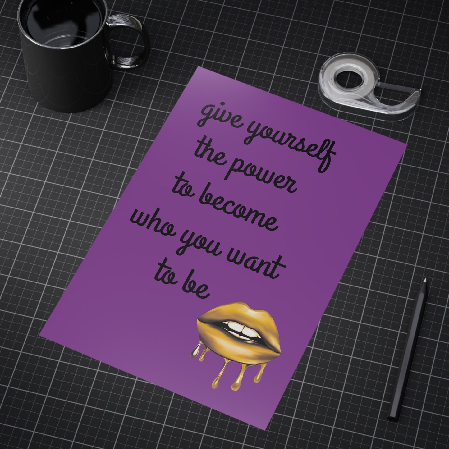 "Give Yourself the Power" Motivational Wall Art - Self Belief Empowerment Print