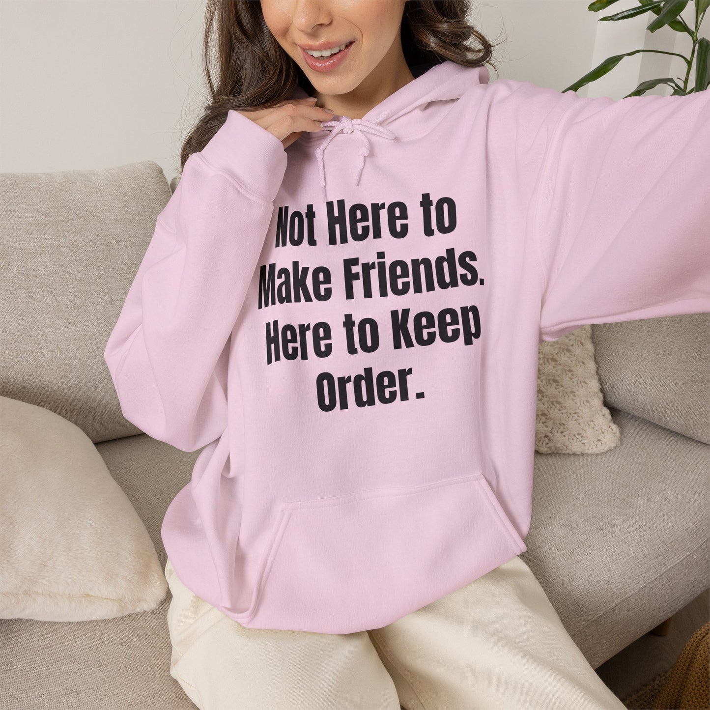 Not Here To Make Friends Unisex Heavy Blend™ Hooded Sweatshirt