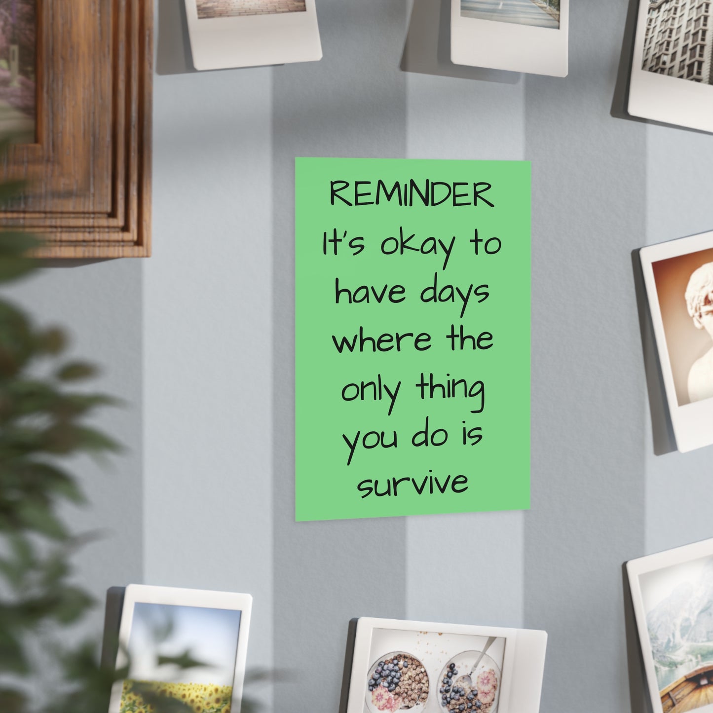 "Its Okay" Minimalist Affirmation Print - Emotional Support Wall Art Gift