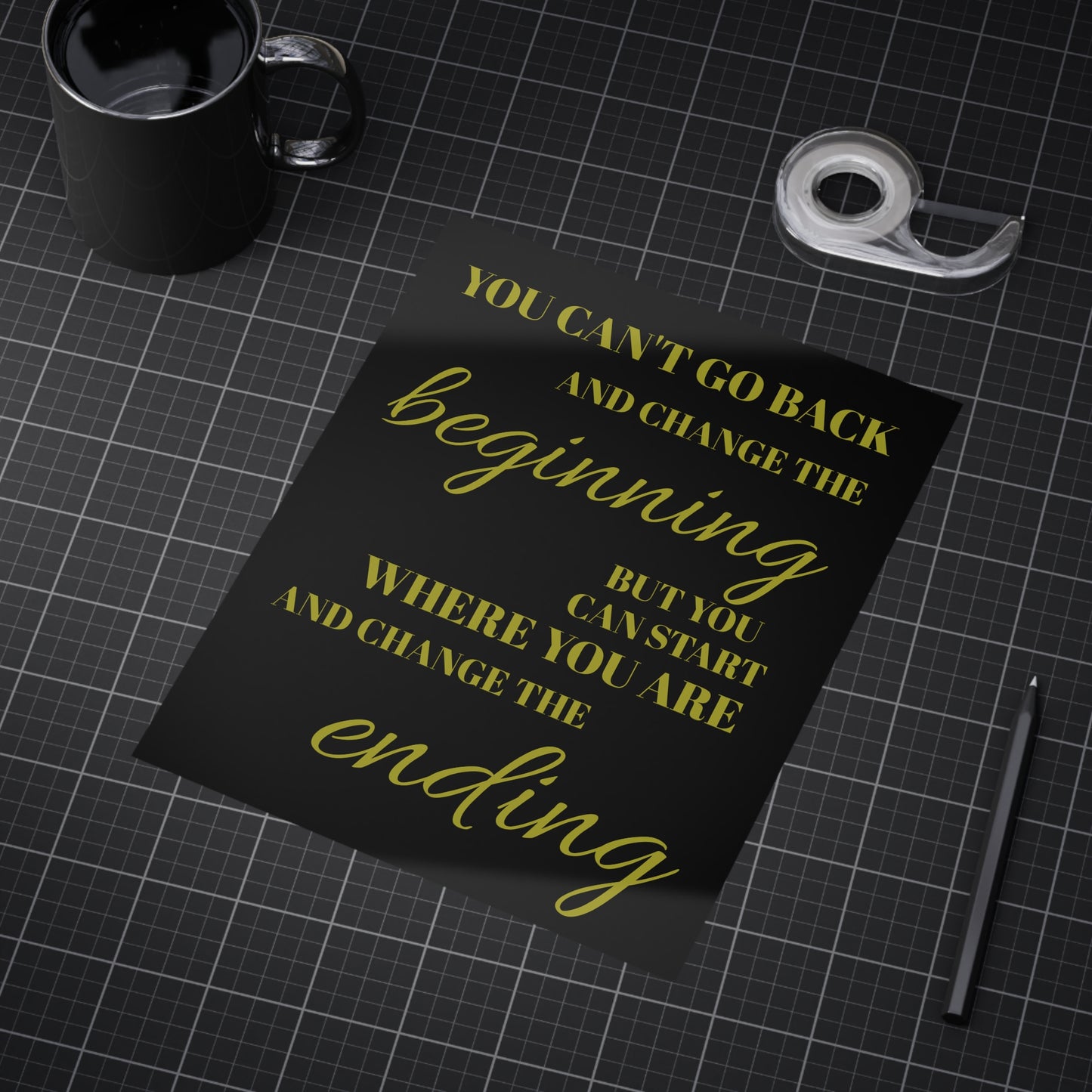 "You Can't Go Back" Minimalist Wall Art Print - Moving Forward Healing Gift
