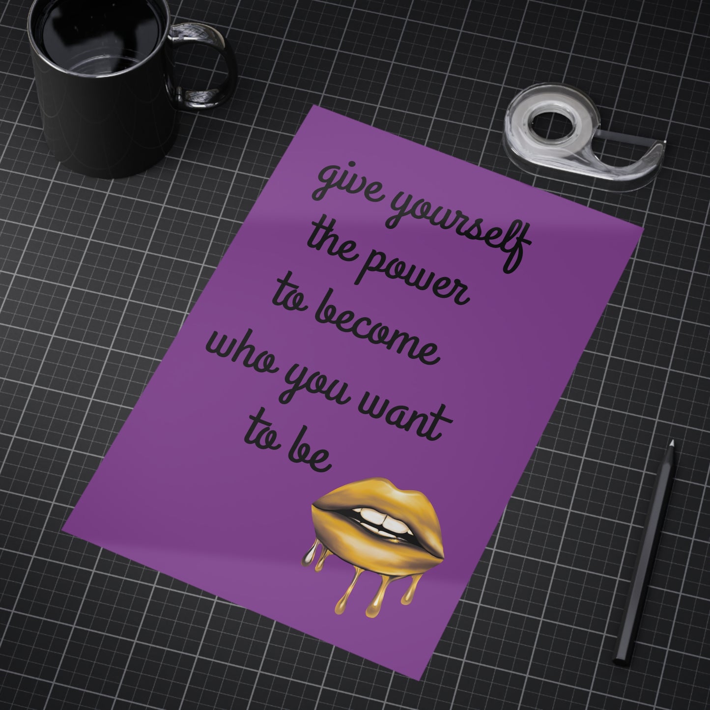 "Give Yourself the Power" Motivational Wall Art - Self Belief Empowerment Print
