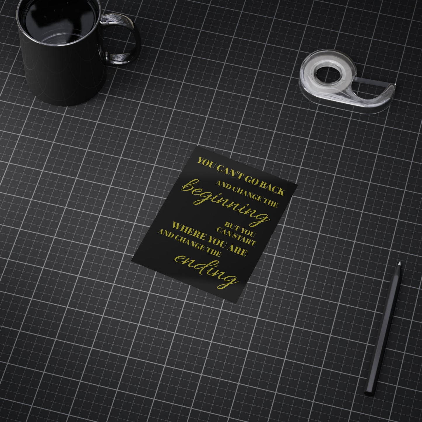 "You Can't Go Back" Minimalist Wall Art Print - Moving Forward Healing Gift