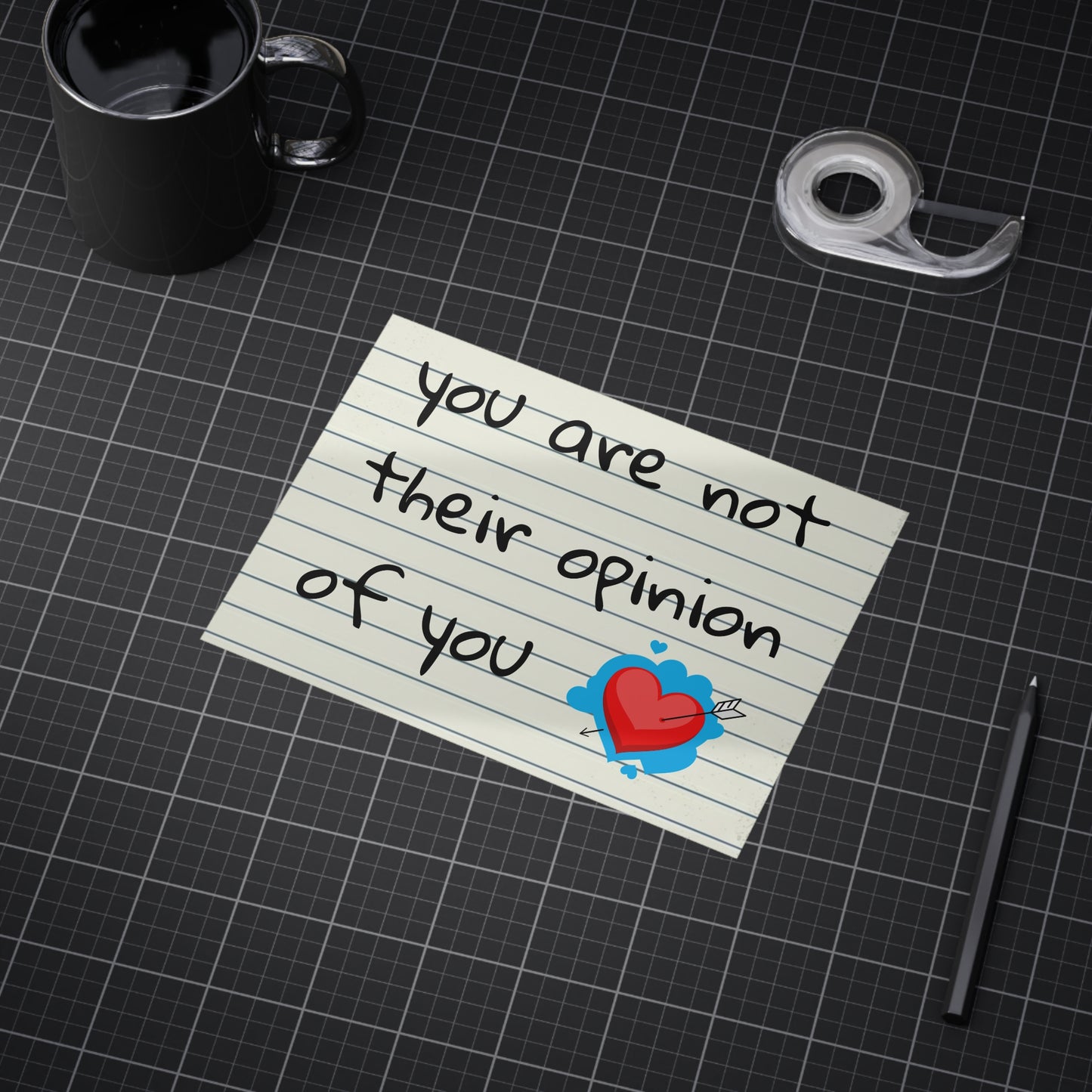 "You Are Not Their Opinion Of You" Wall Art Print - Confidence Empowerment Gift