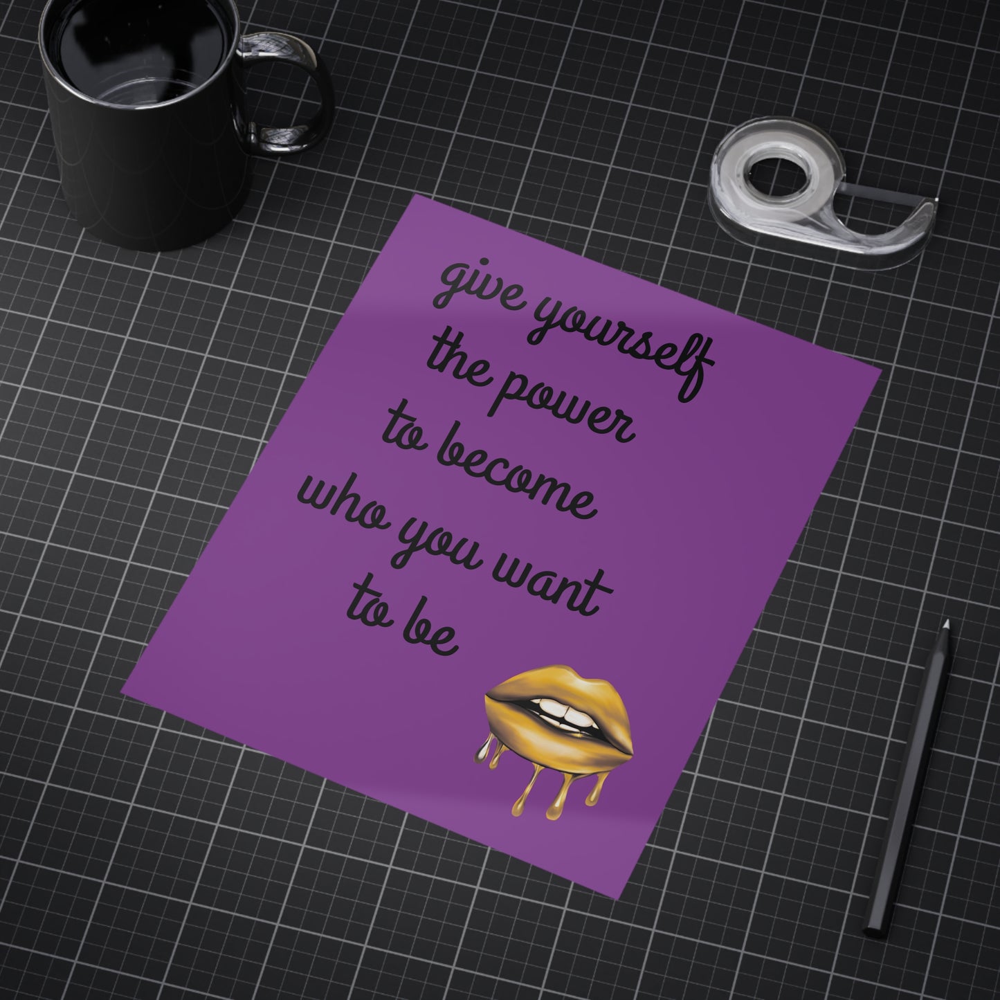 "Give Yourself the Power" Motivational Wall Art - Self Belief Empowerment Print