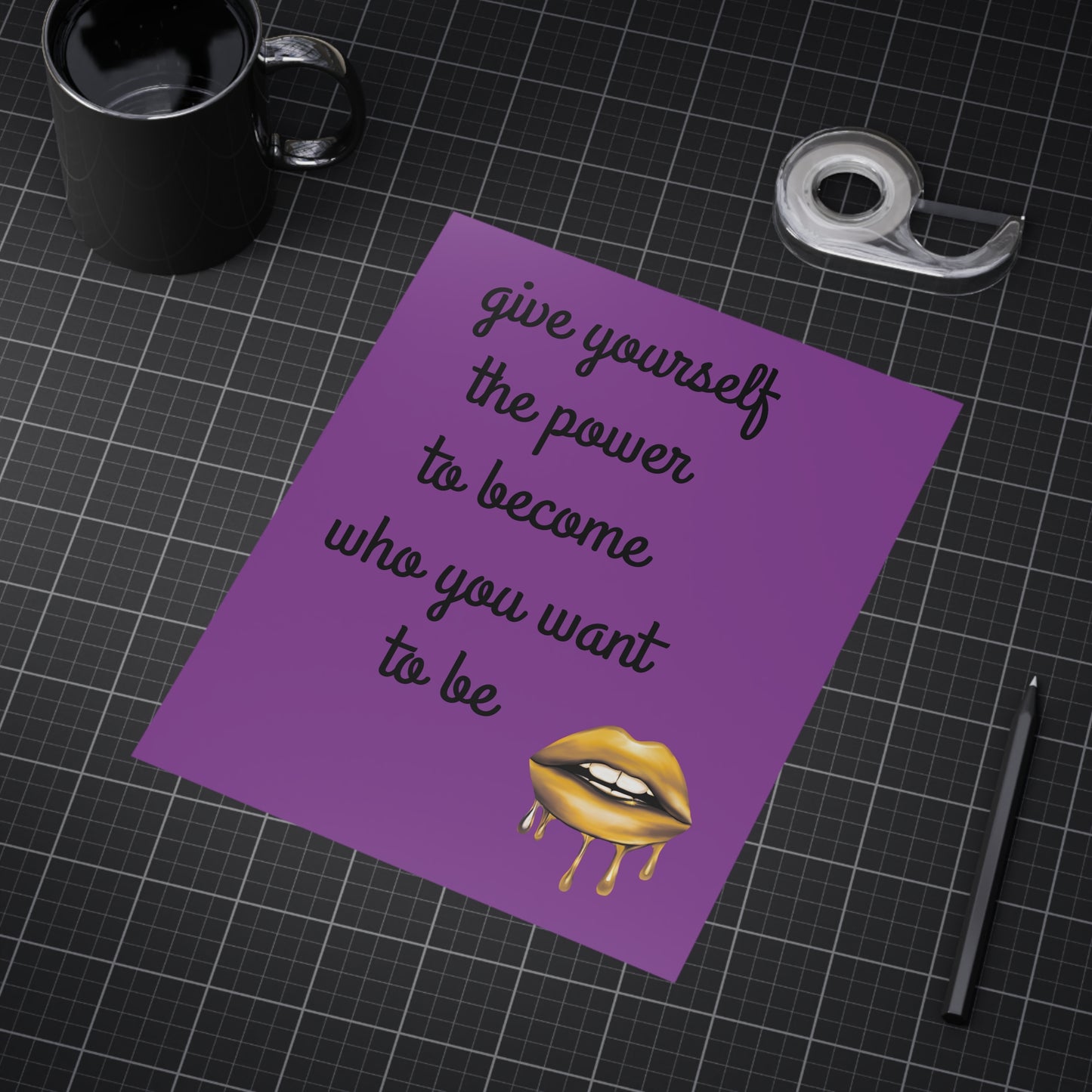 "Give Yourself the Power" Motivational Wall Art - Self Belief Empowerment Print
