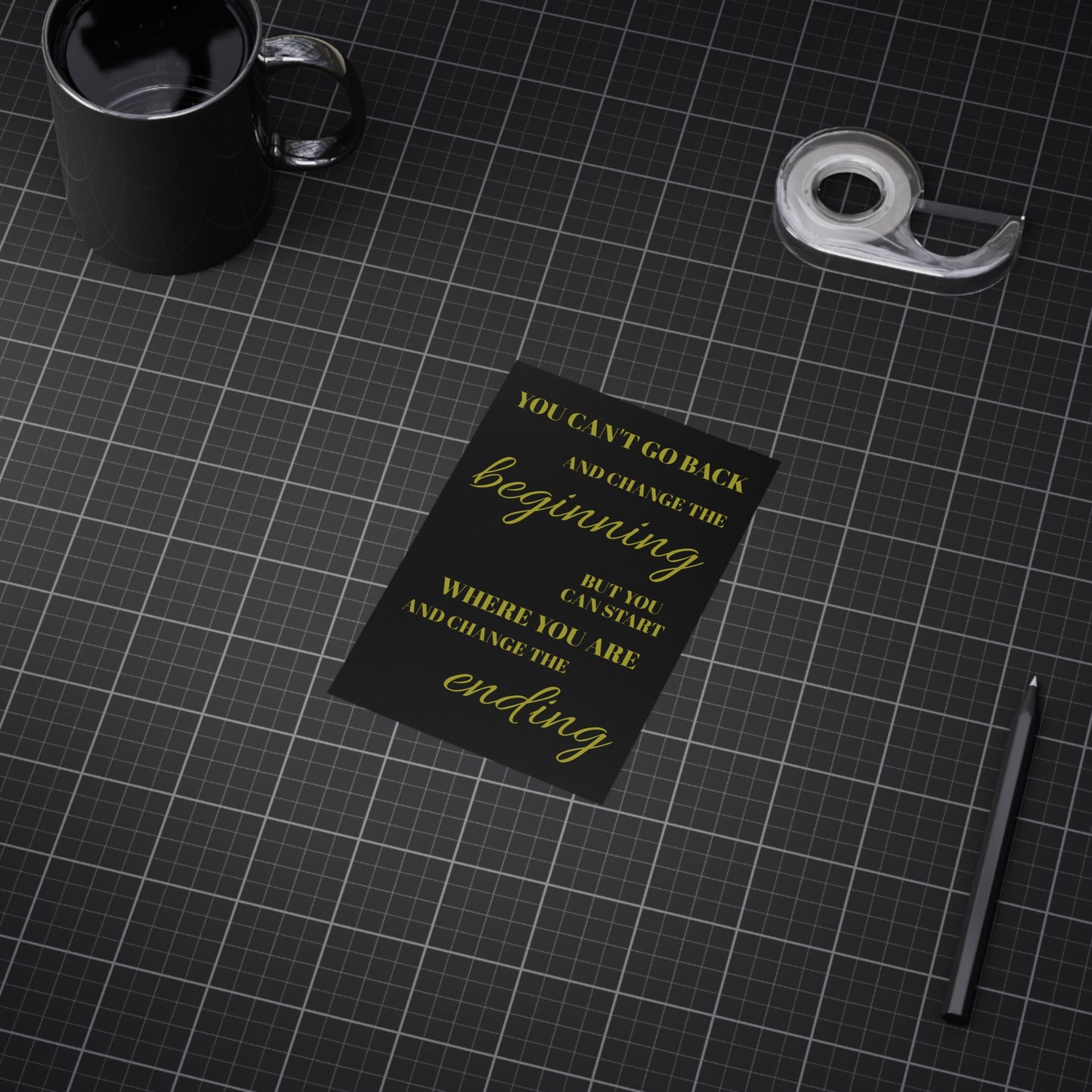 "You Can't Go Back" Minimalist Wall Art Print - Moving Forward Healing Gift