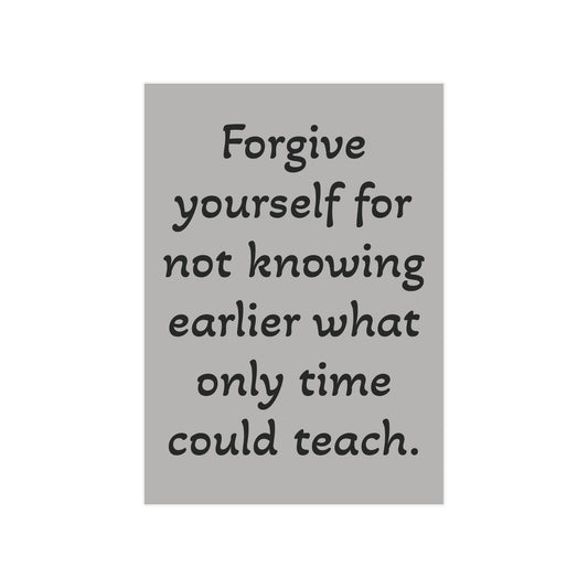 "Forgive Yourself" Minimalist Wall Art Print - Mental Health Healing Gift