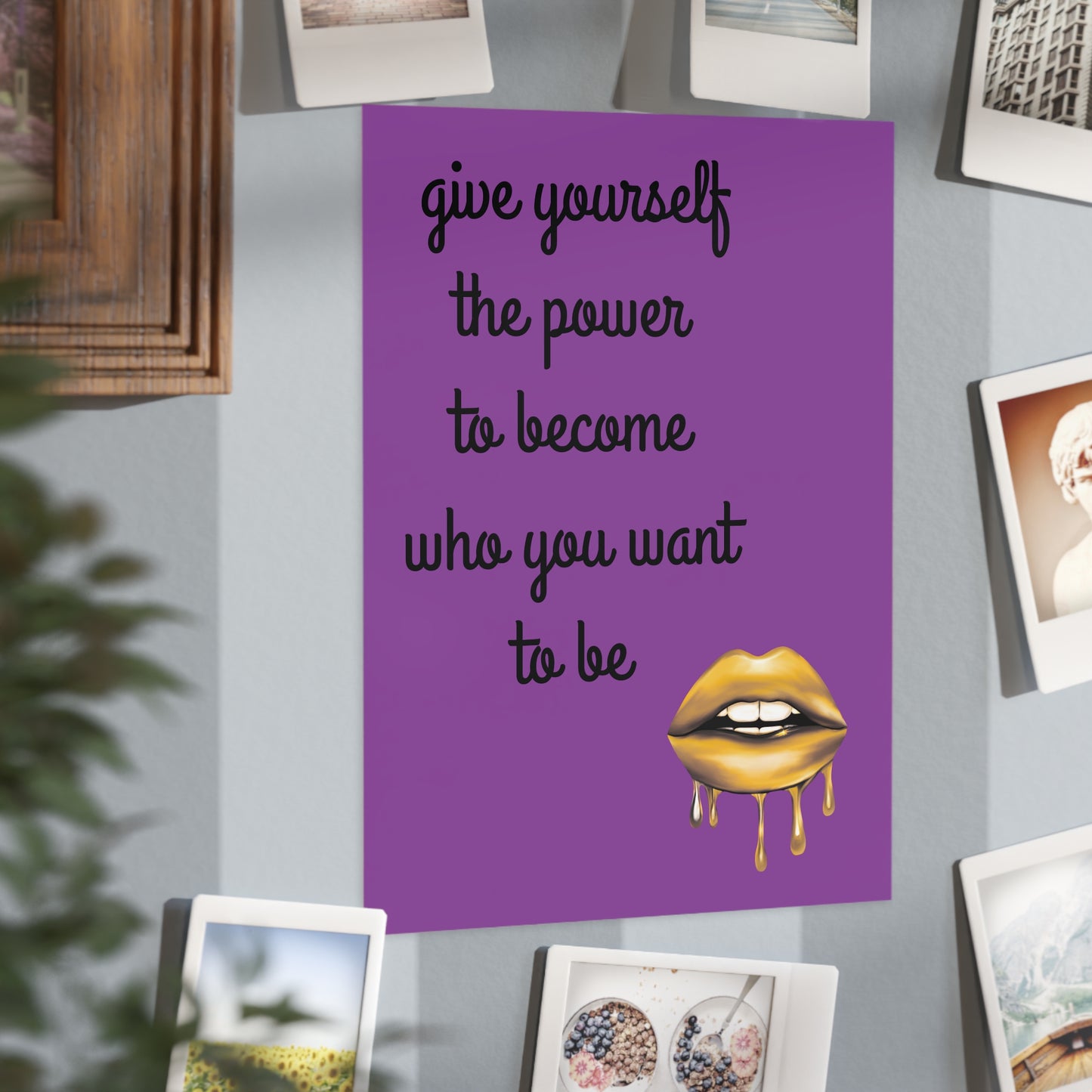 "Give Yourself the Power" Motivational Wall Art - Self Belief Empowerment Print