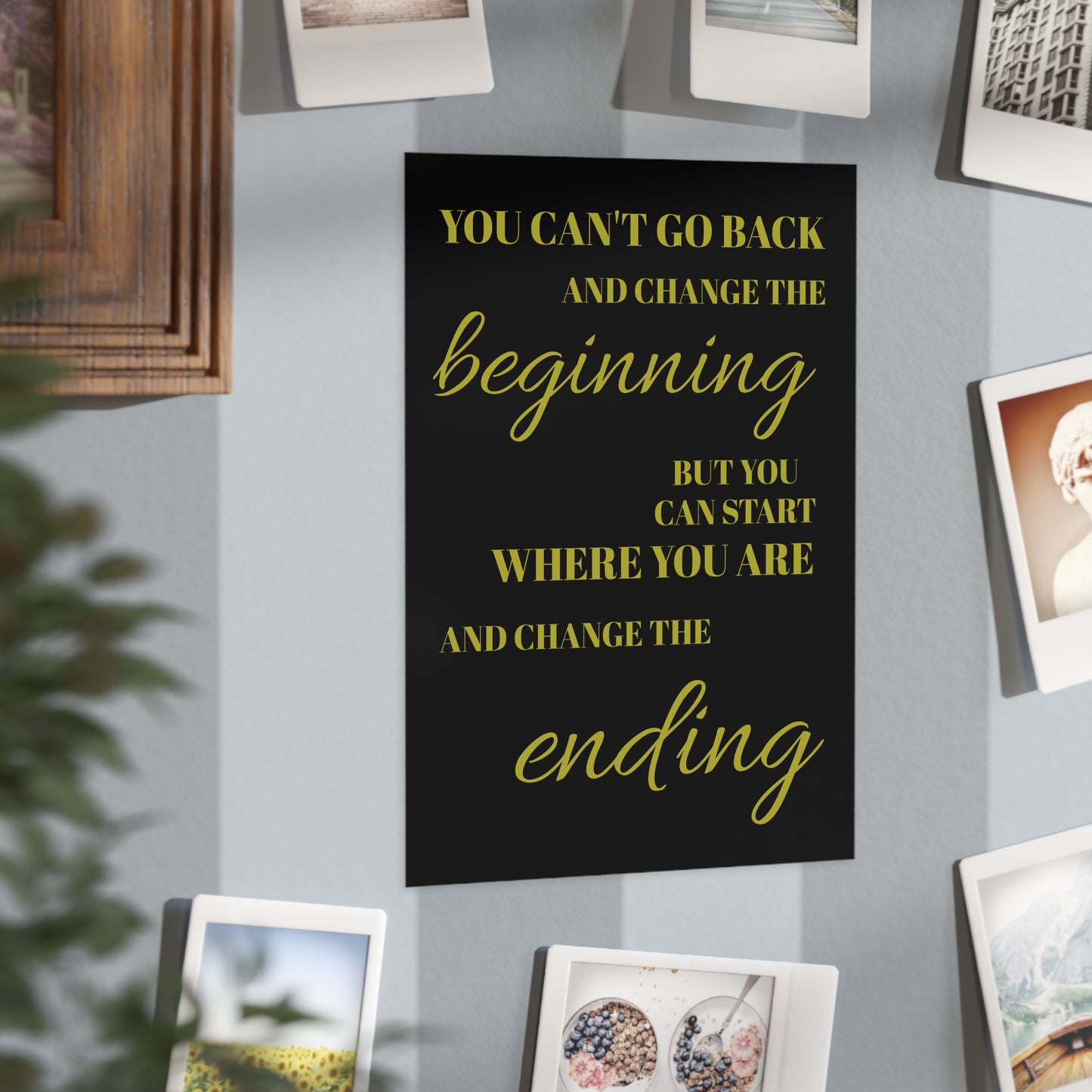 "You Can't Go Back" Minimalist Wall Art Print - Moving Forward Healing Gift