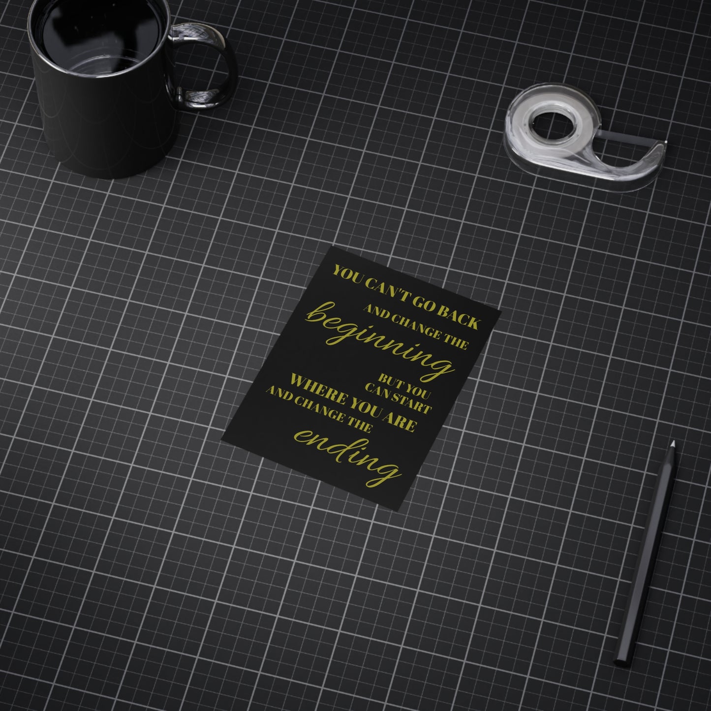 "You Can't Go Back" Minimalist Wall Art Print - Moving Forward Healing Gift
