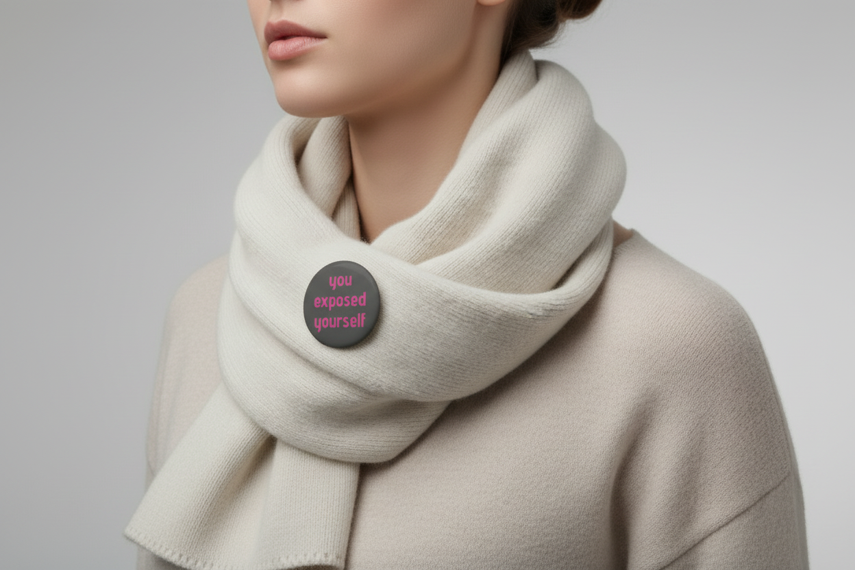 "You Exposed Yourself" Pin Button - Bold Survivor Empowerment Pin