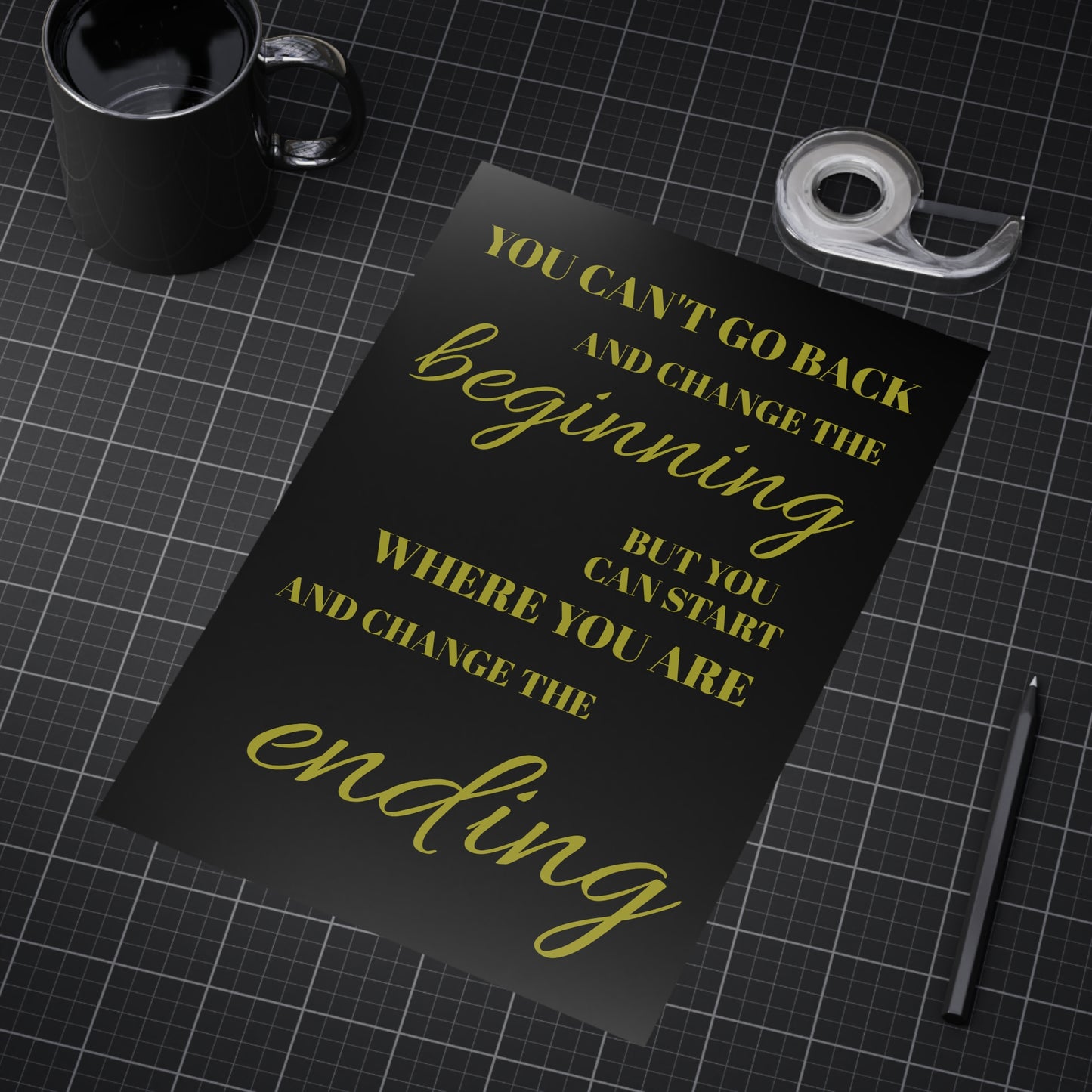 "You Can't Go Back" Minimalist Wall Art Print - Moving Forward Healing Gift