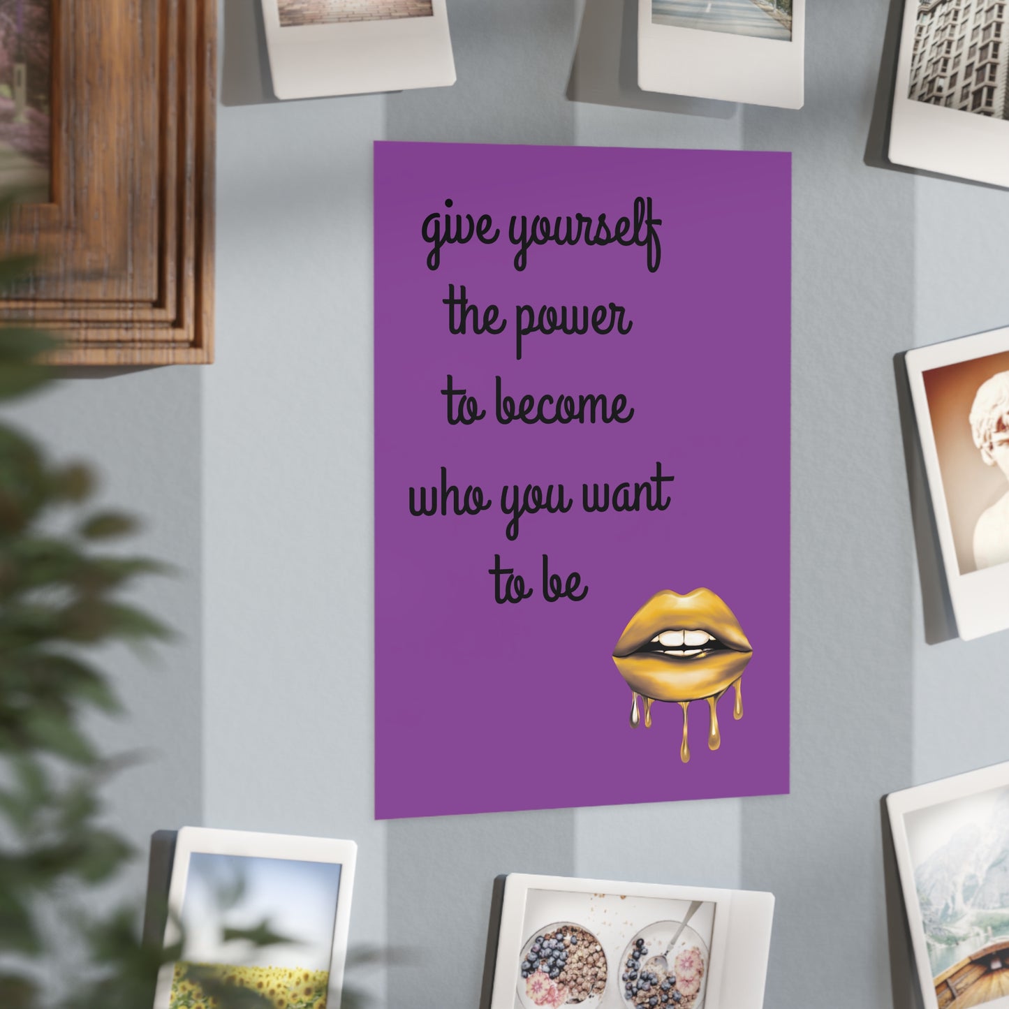 "Give Yourself the Power" Motivational Wall Art - Self Belief Empowerment Print