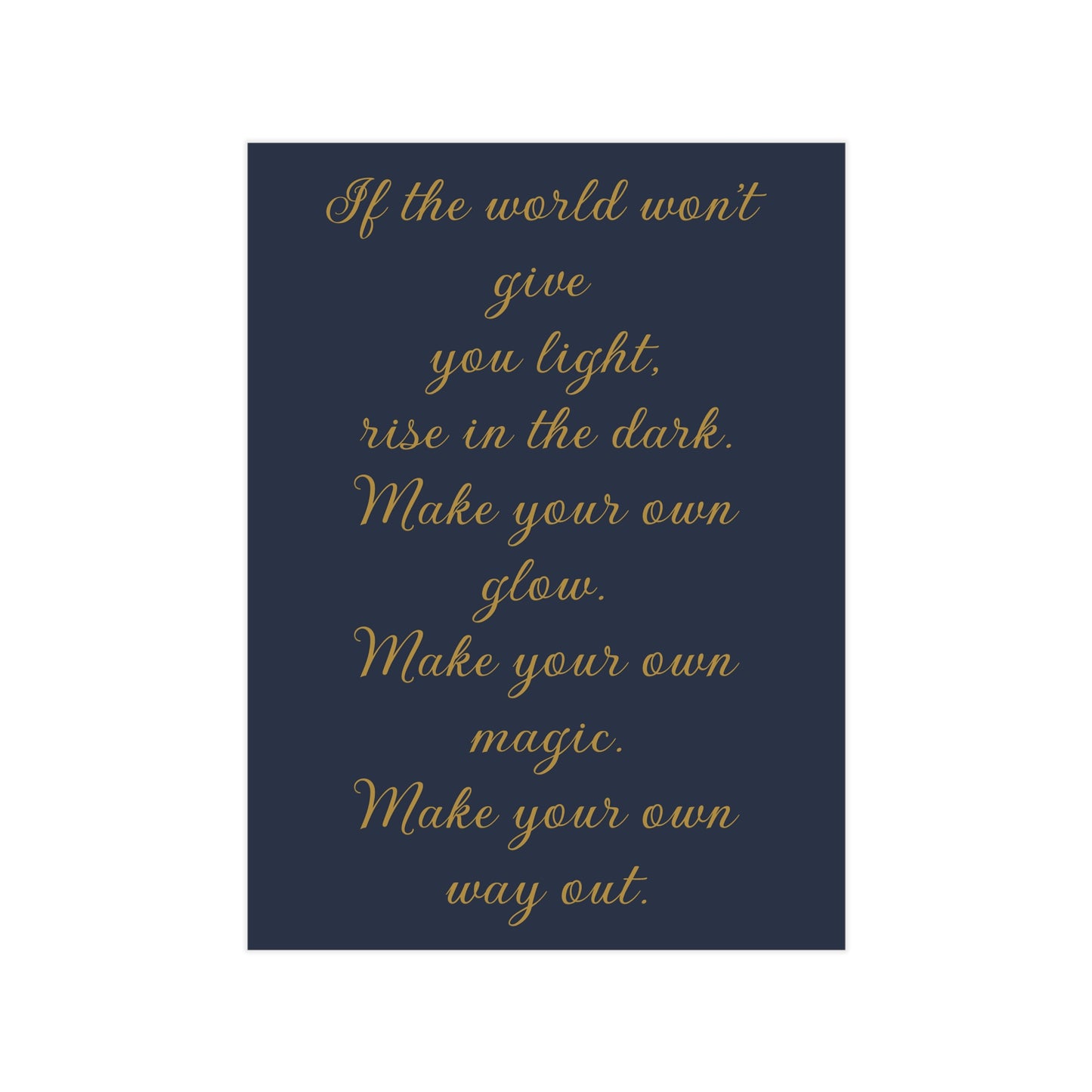 Rise In The Dark Unframed Prints
