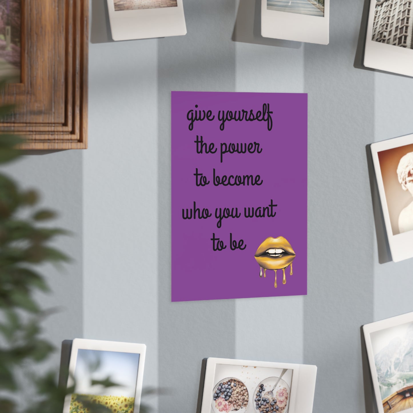 "Give Yourself the Power" Motivational Wall Art - Self Belief Empowerment Print