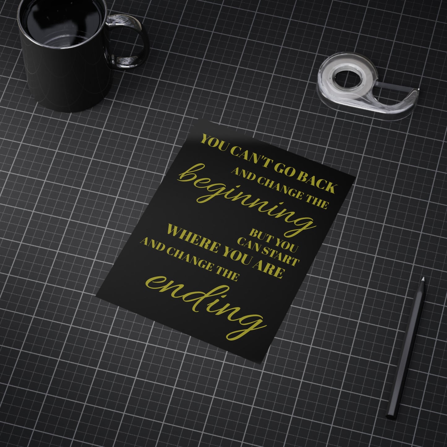 "You Can't Go Back" Minimalist Wall Art Print - Moving Forward Healing Gift
