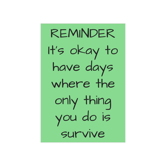 "Its Okay" Minimalist Affirmation Print - Emotional Support Wall Art Gift