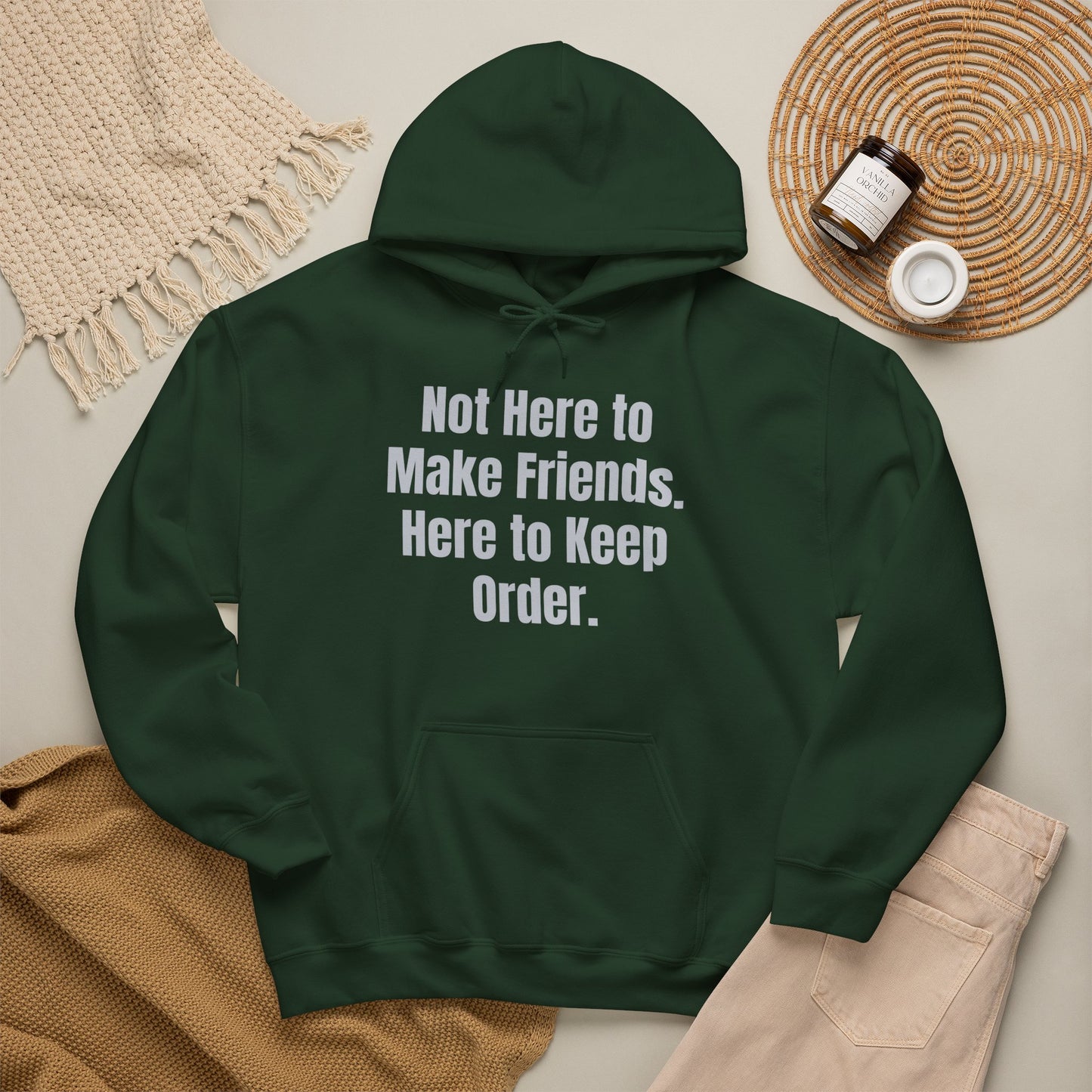 Not Here To Make Friends Unisex Heavy Blend™ Hooded Sweatshirt