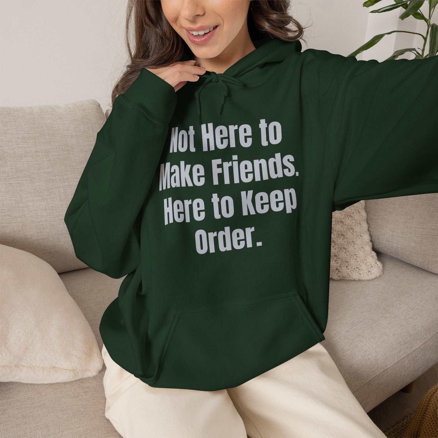 Not Here To Make Friends Unisex Heavy Blend™ Hooded Sweatshirt